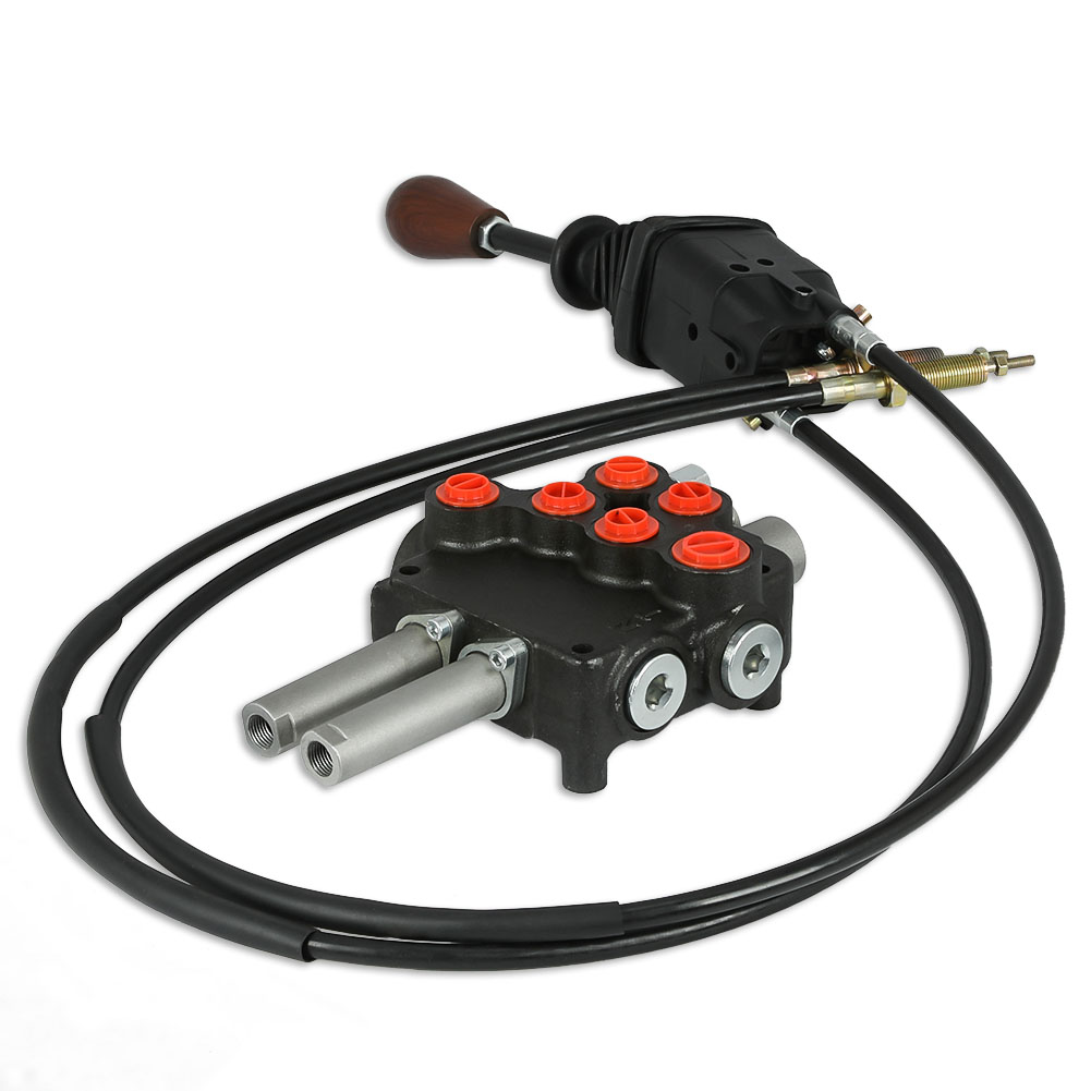 P80 Remote Control Valve Kit 2 Spool Valve 21GPM + Joystick + Cables