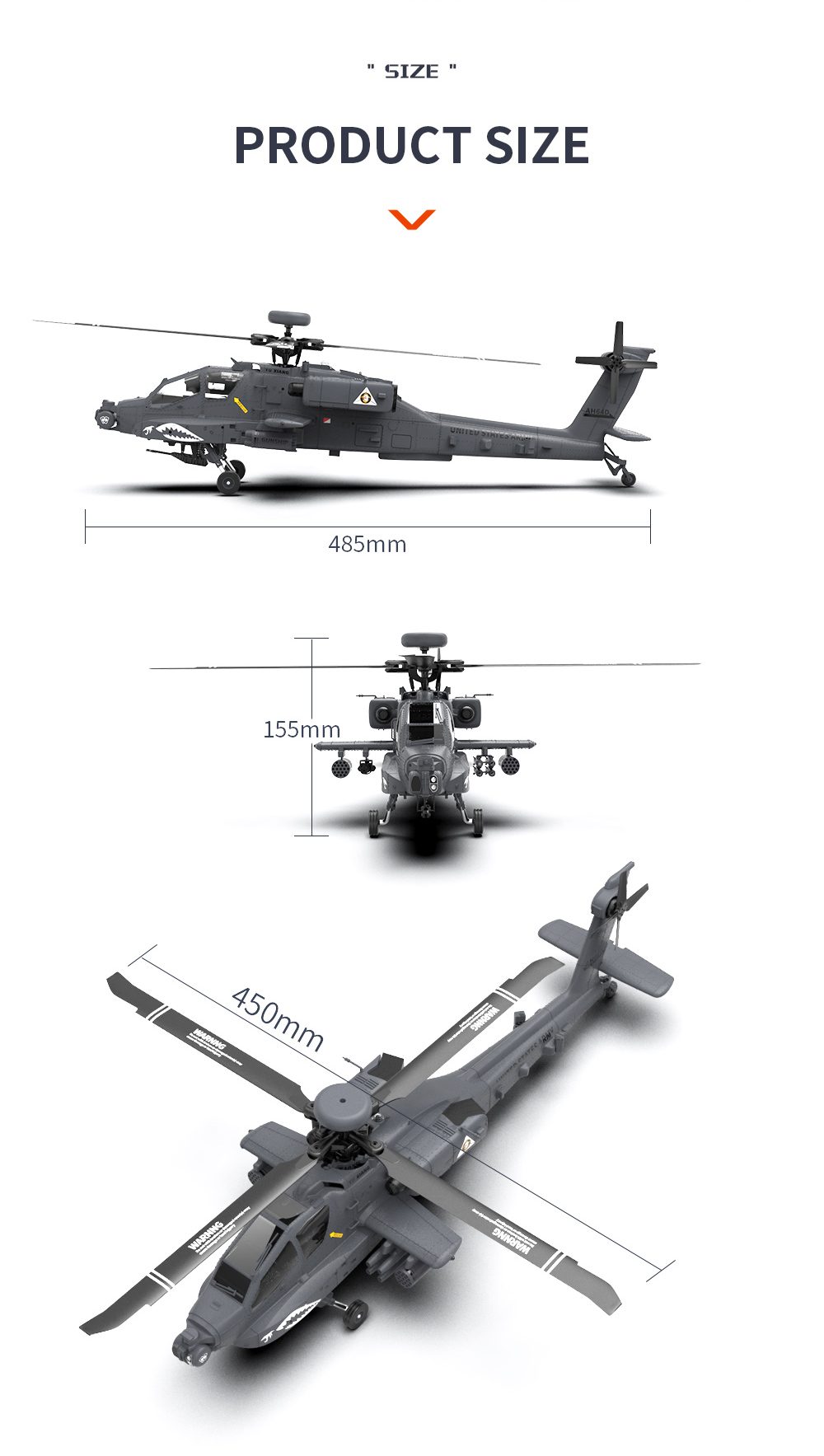 AH64　アパッチ　GPS　ラジコンヘリコプター　[Yuxiang F11S] YuXiang F11S Apache AH-64 GPS Stabilized RC Helicopter