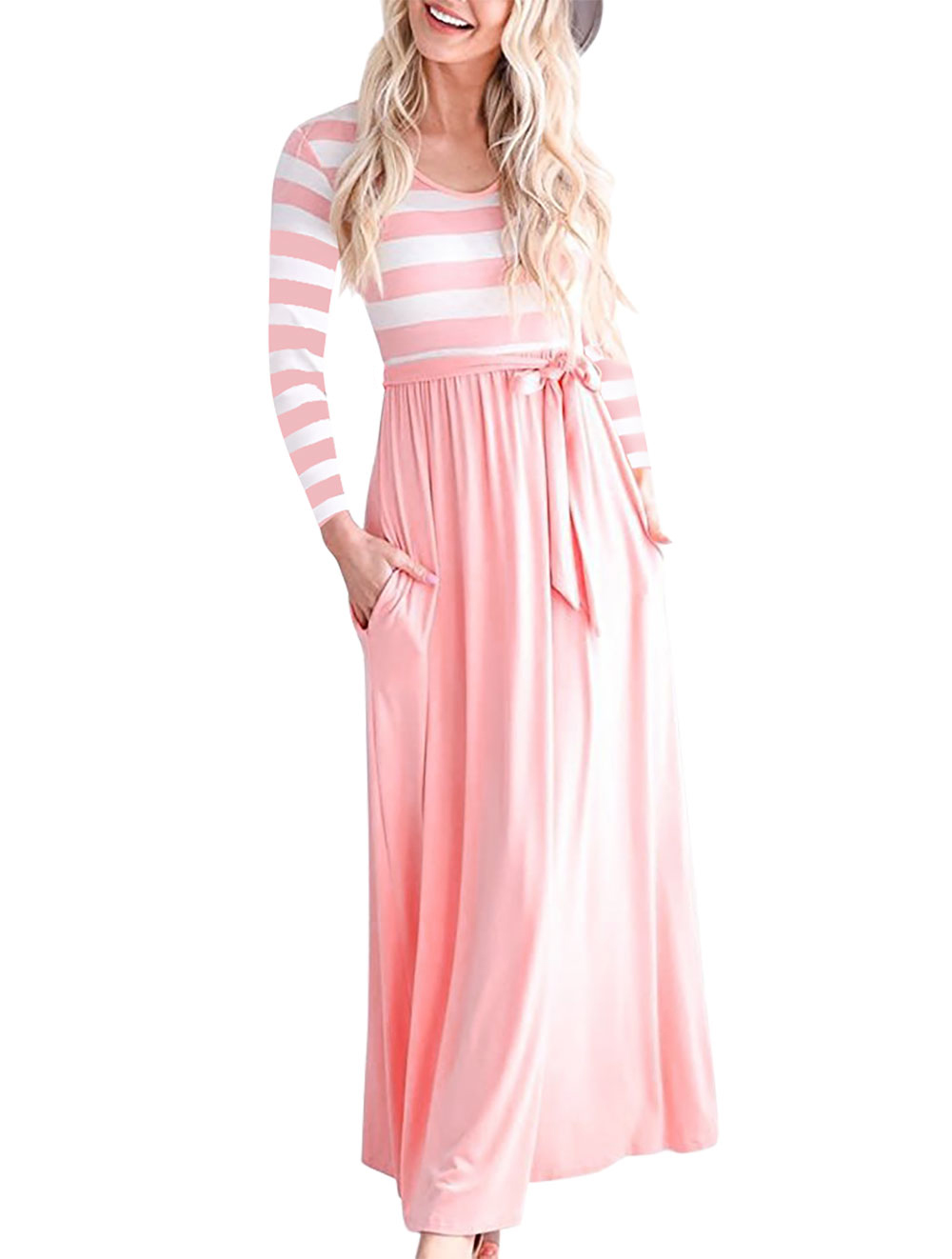 elastic maxi dress