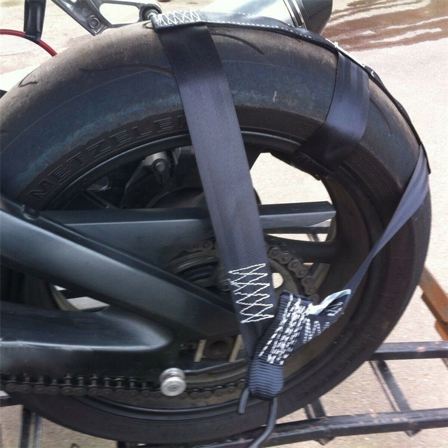 Universal Motorcycle Rear Wheel Transport Tie Down Strap ...