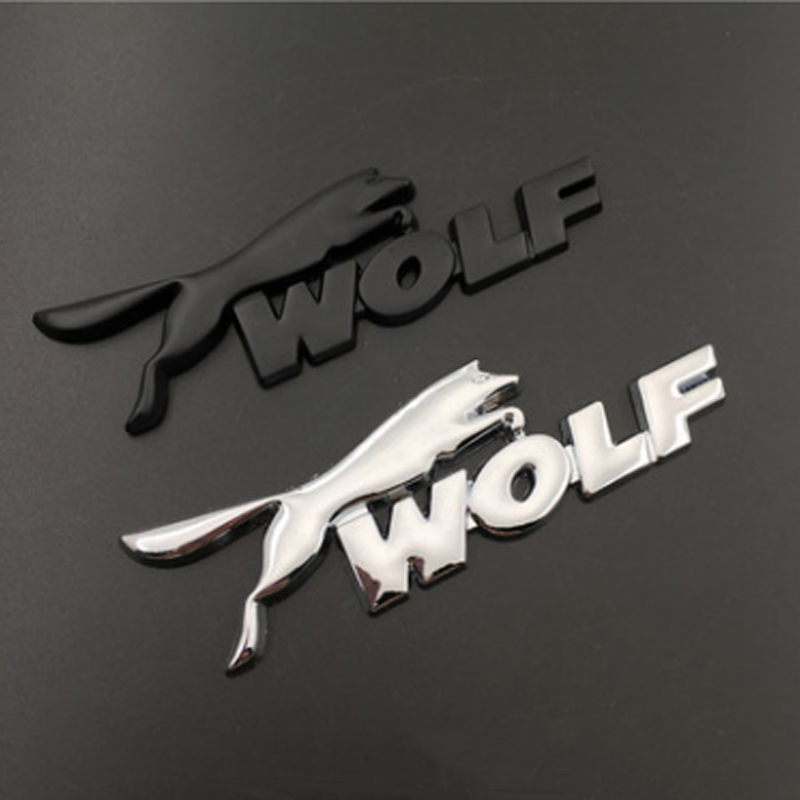 3D Wolf Silber Aufkleber Abzeichen Logo Emblem Badge Für Ford Focus Mondeo Kuga#