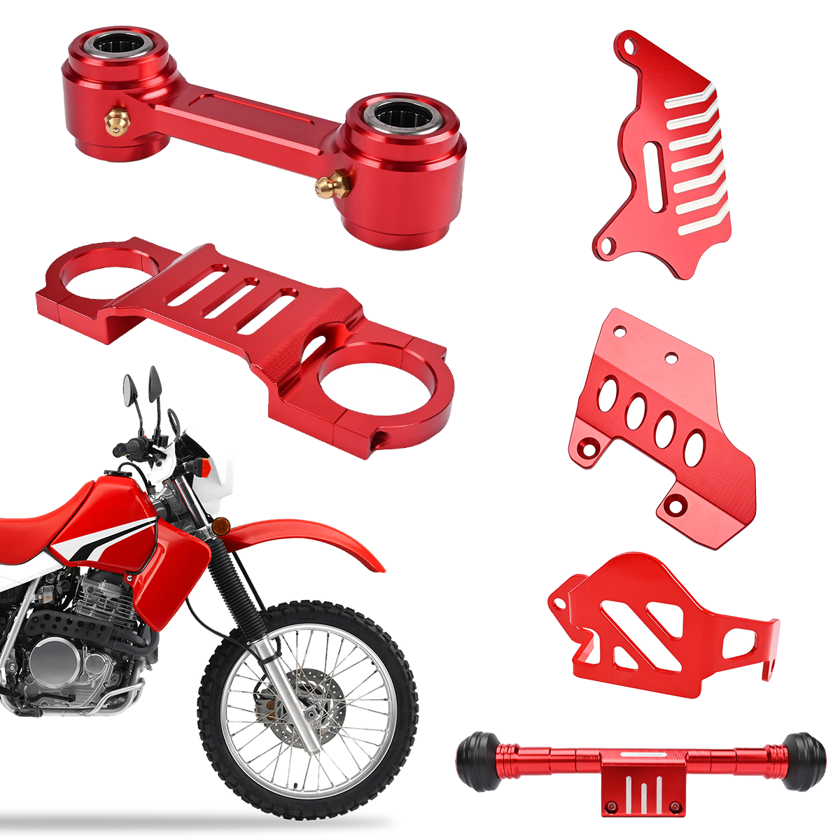 NICECNC Rear Chain Adjuster Axle Block For Honda XR650L 1993-2023 2024 2025 Red NICECNC Rear Chain Adjuster Axle Block For Honda XR650L 1993-2023 2024 2025 Red