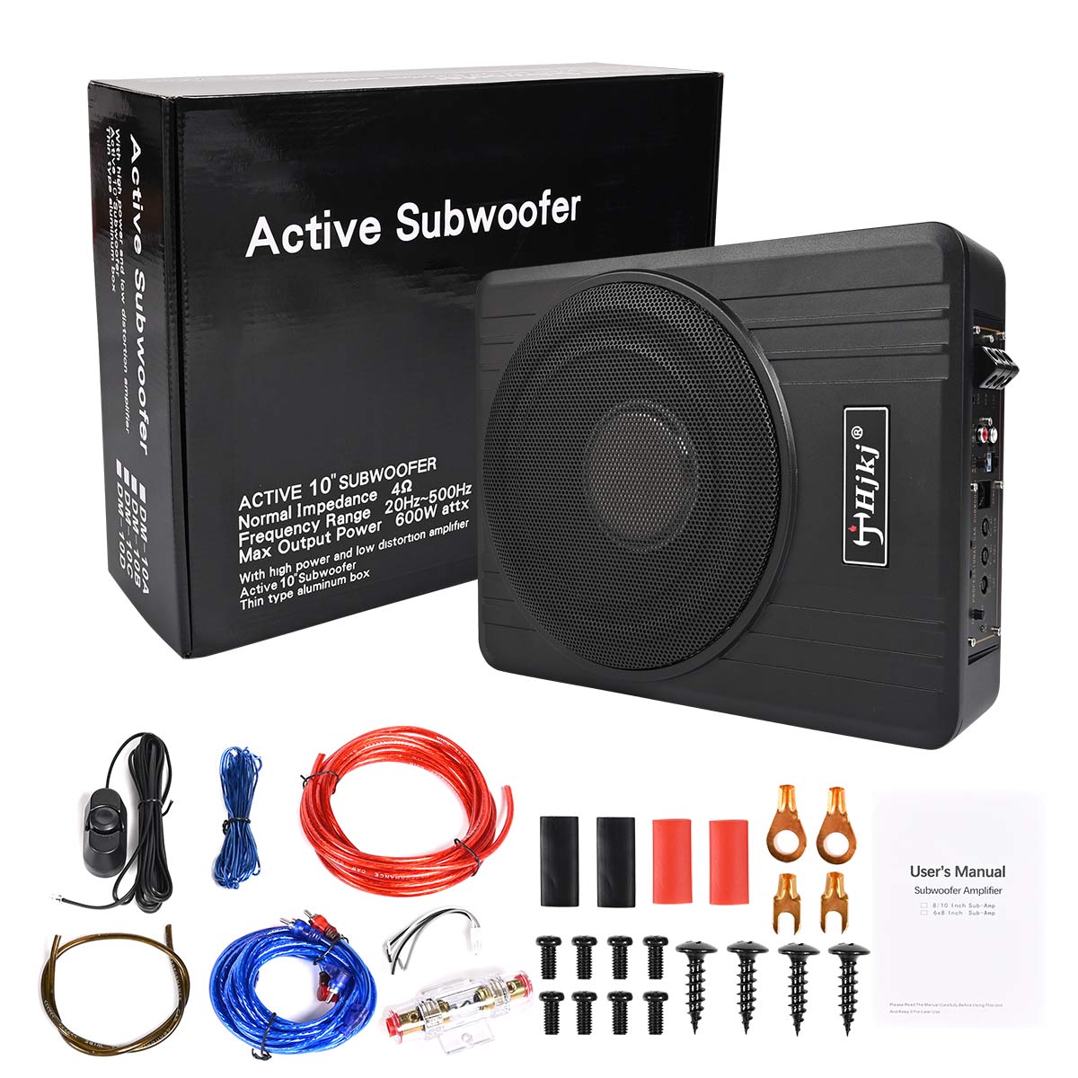 Subwoofer Enclosure Sub Amp Combo Under Seat Soosecos 10