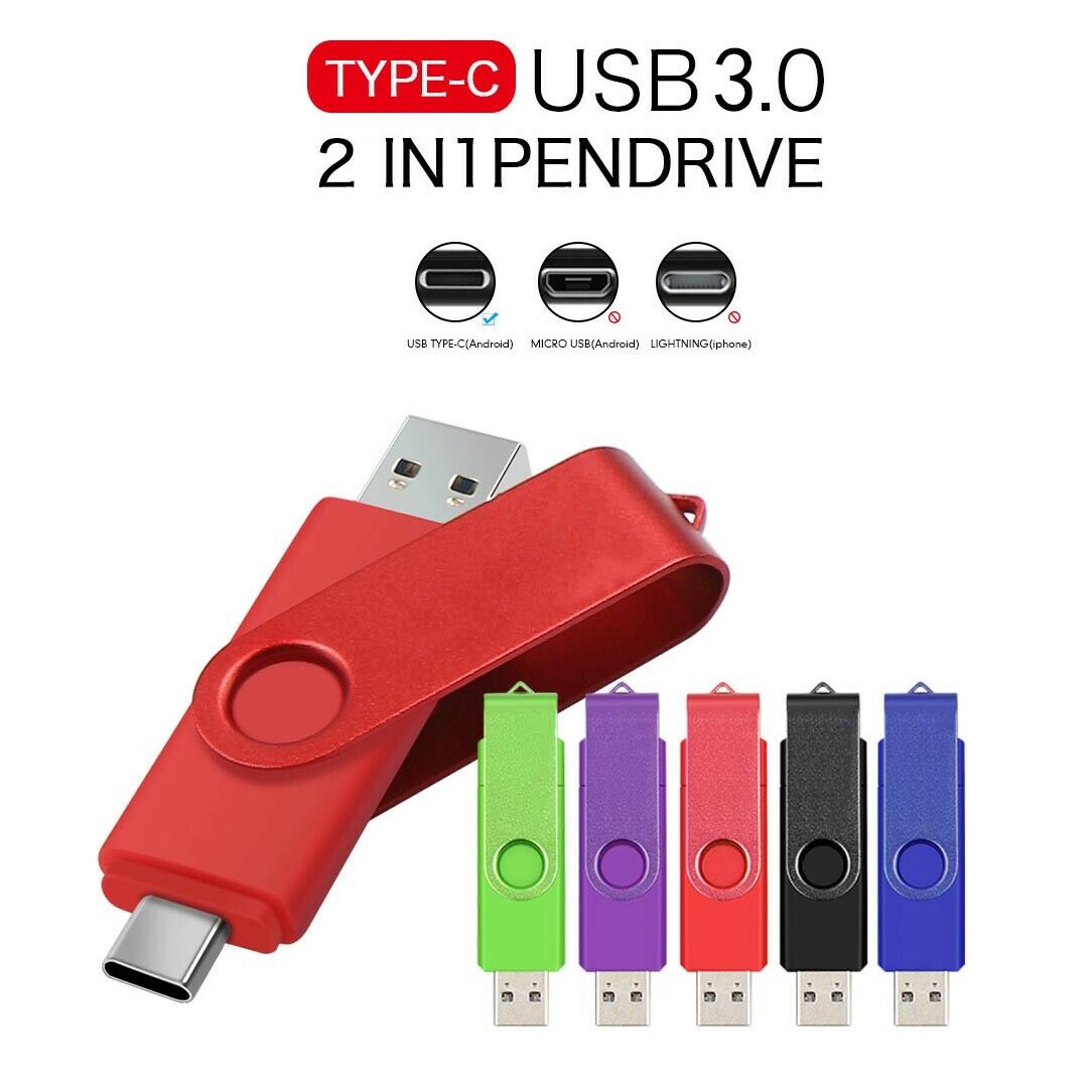 Chiavetta USB 3 IN 1 USB3.0 e Pen Drive OTG di tipo C 64GB 128GB