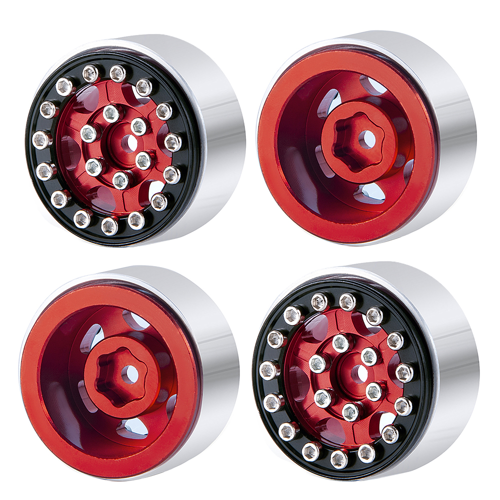 RC Car Tires 4PCS With Metal Rims - Upgrade Set For SCX24 1/24 Scale ...