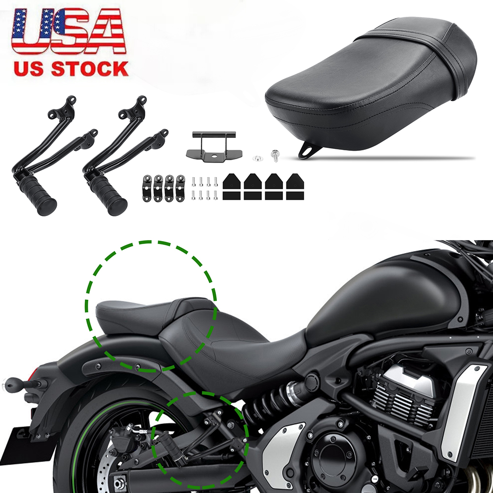 Rear Passenger Seat Footpegs Footrest Kit For Kawasaki Vulcan S 650 VN650 15-24