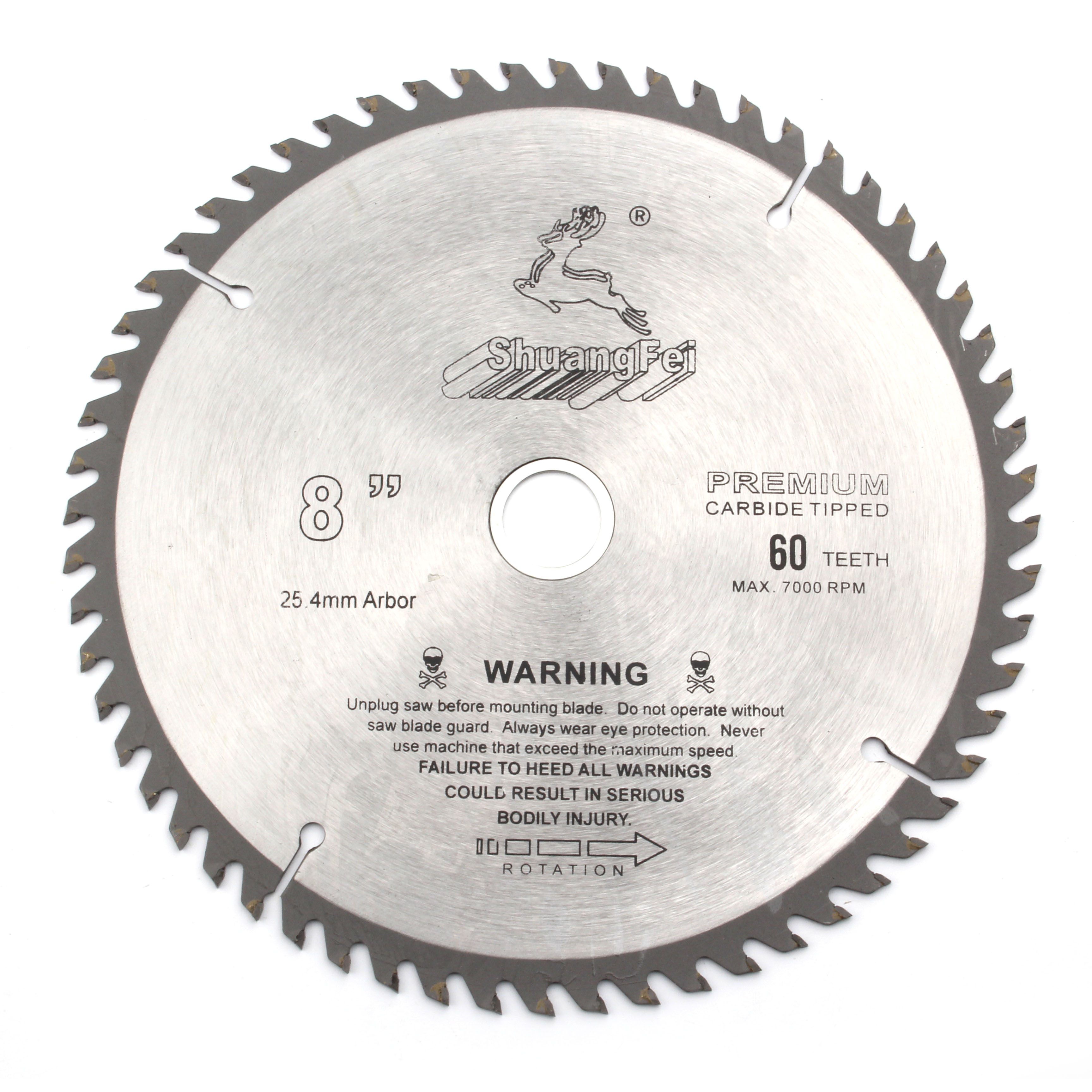 8 inch 60 Teeth Carbide Alloy Circular Saw Blade Disc For Cutting Wood ...