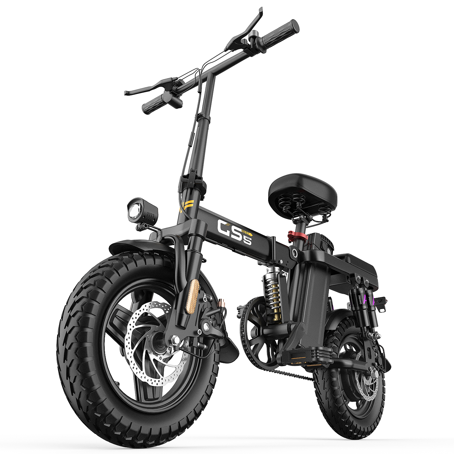 GS5 14-inch electric folding bike, equipped with 48V battery500W motor |  eBay