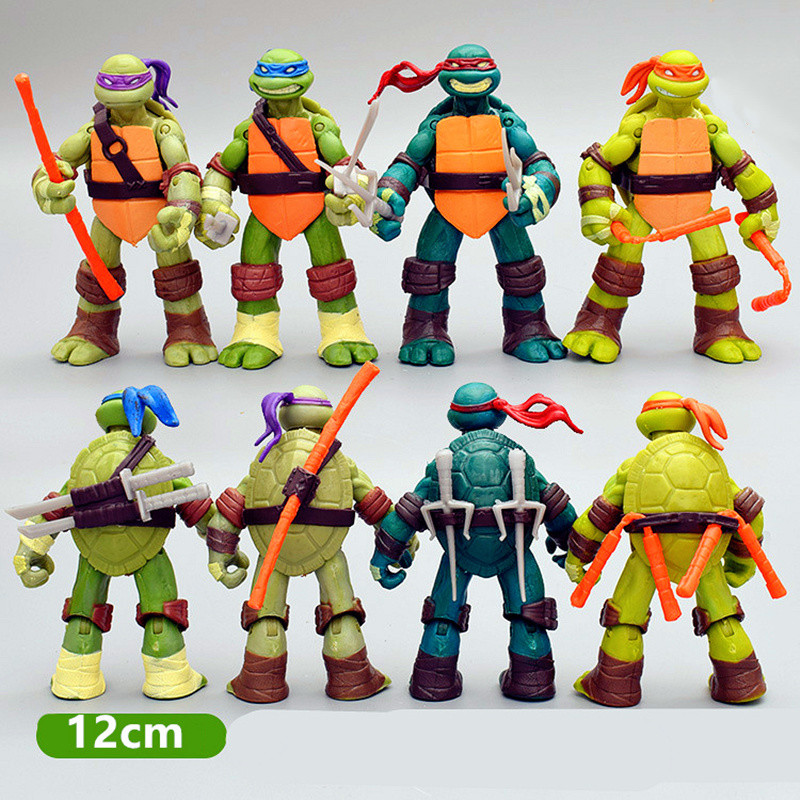 4pcs Battle Shell Teenage Mutant Ninja Turtles Action Figures TMNT Toys ...