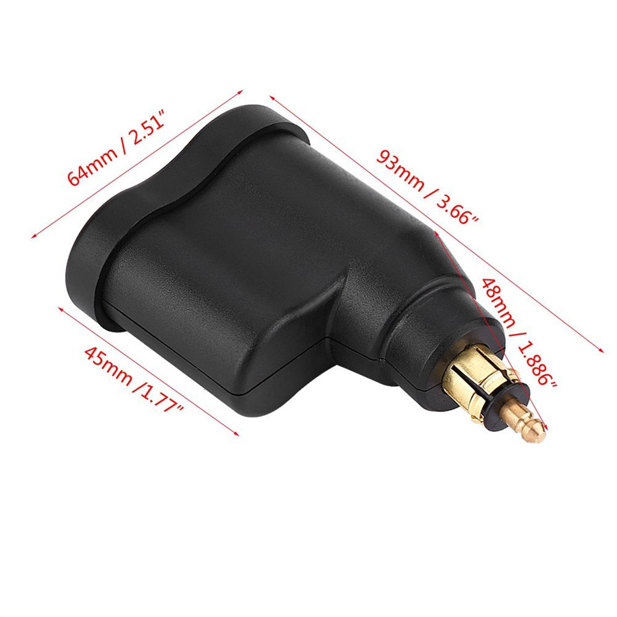 weatherproof cigarette lighter socket 12-24V Universal Power Adapter with Switch for Motorcycle & Car Charger Durable Connects to the motorcycles 12 V electrical system.Features Cigarette lighter socket for cockpit power supply Rubber sealed socket and insulated cable harness Included Cigarette lighter socket (12 V) Cable harness Fuse (15 A) Mounting instructionsPlease note Waterproof 12v Cigarette Lighter Outlet