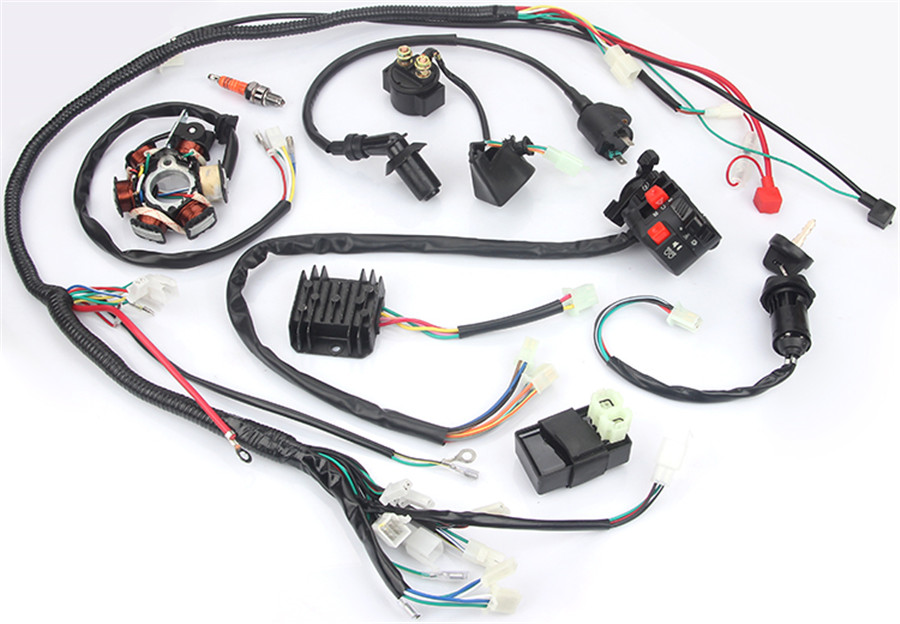 Electric Wiring Harness Kit Magneto Stator For Gy6 125cc
