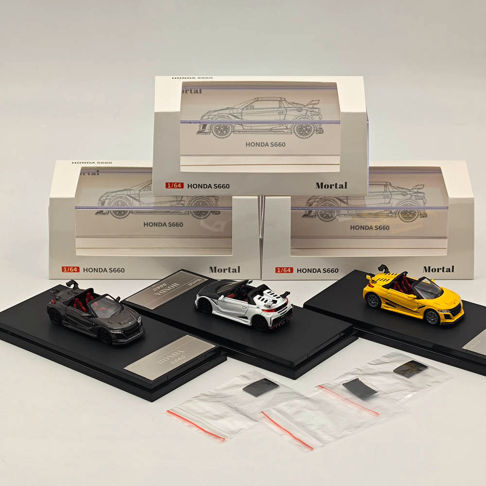 Mortal 1/64 S660 Mugen Convertible Diecast Models Toys Car Gift