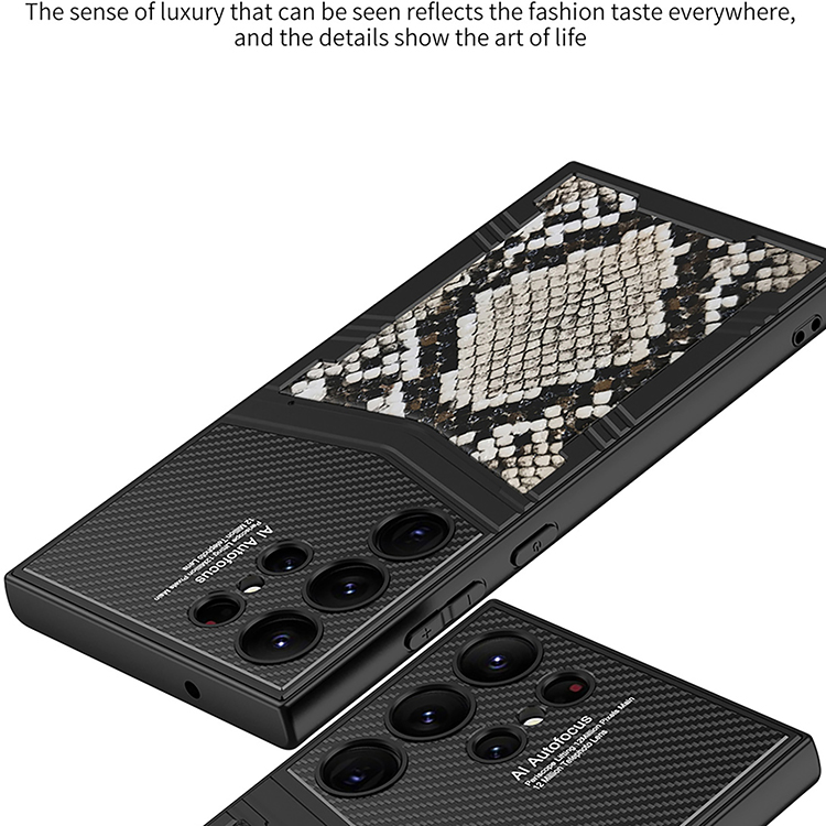 Für Samsung Galaxy S24 Ultra Skin Feel Life Tree Metallknopf Leder  Handyhülle (Lila)