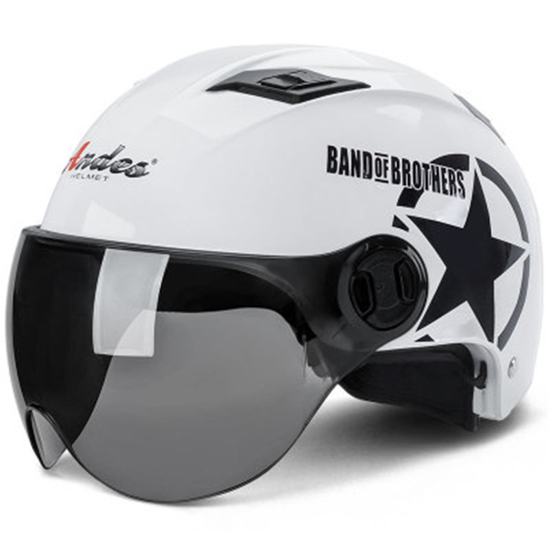 Motorcycle Half Helmet Dual Sun Visor Scooter Chopper Motorbike Safety Helmet