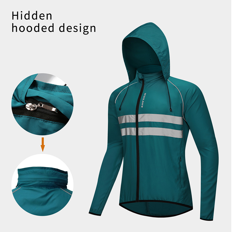 WOSAWE Radjacke Reflektierend WOSAWE Herren Fahrradjacke – Winddicht, Reflektierend & Superleicht Fürs Mountainbiking WOSAWE Mountainbike Jacke