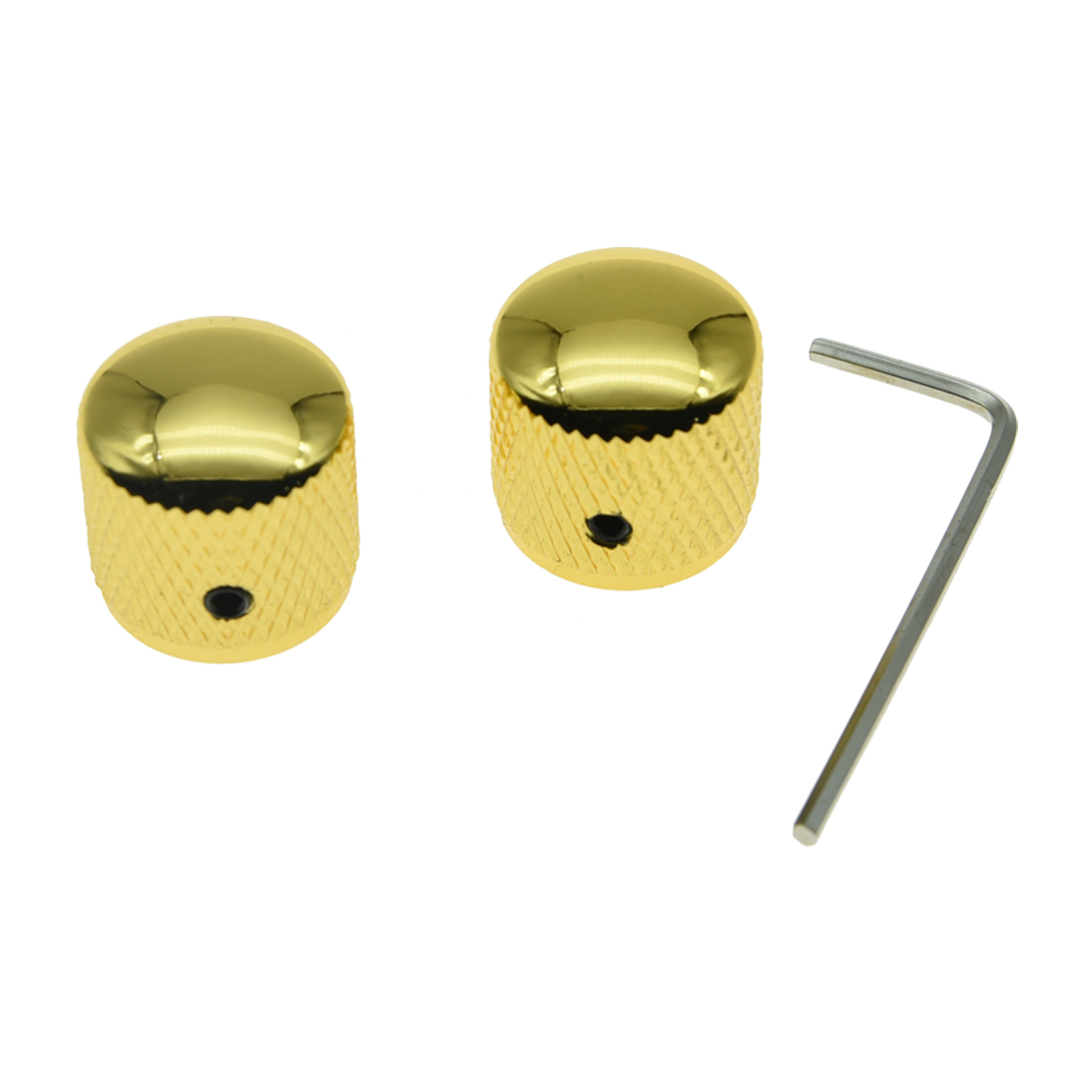 Set of 2 KAISH Gold Set Screw Precision Bass P Bass Knobs Dome Knob for