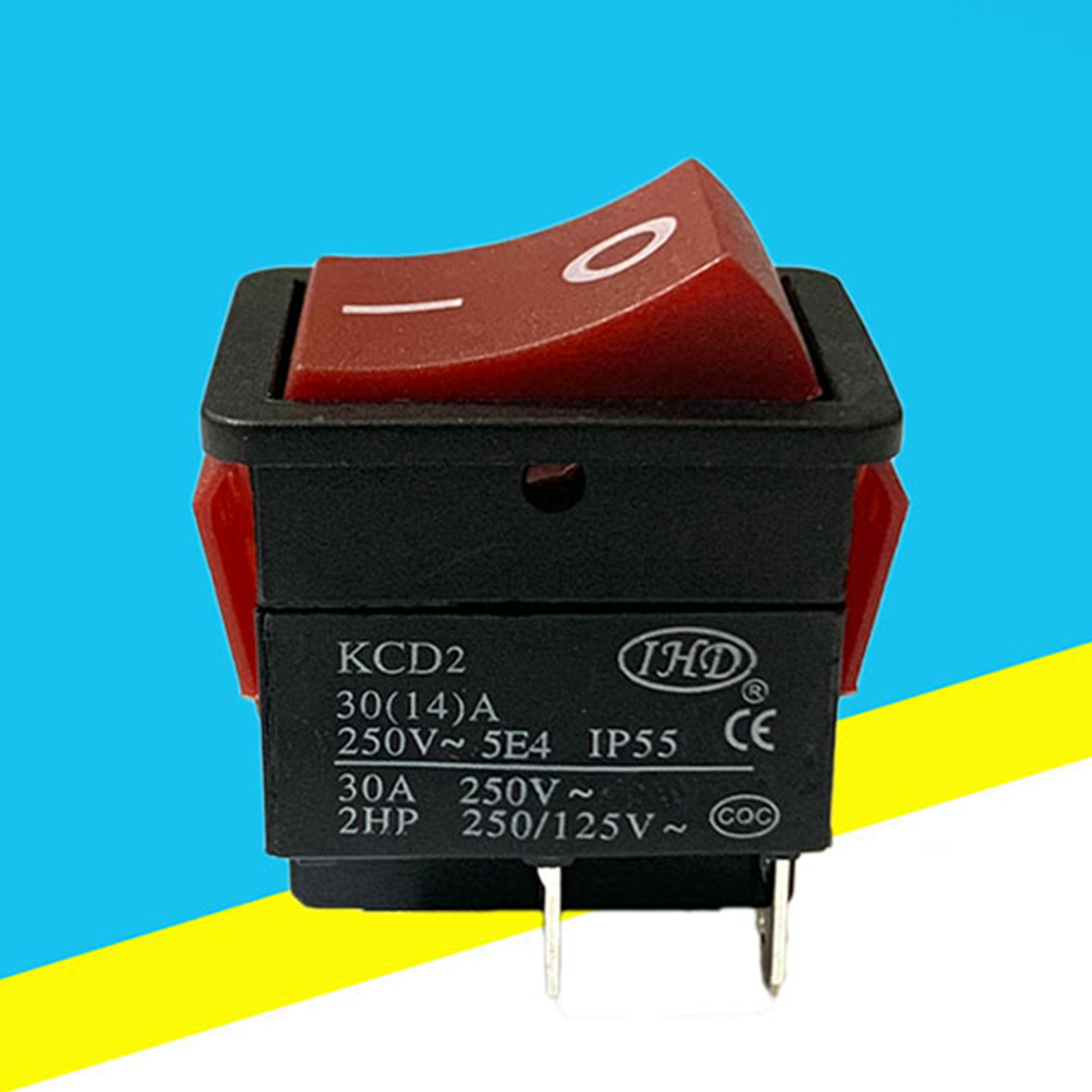 ランプ2個セット　Galle KCD2 Power ON/OFF Rocker Switch Double Pole 4 Pin IP55 T85 Switch