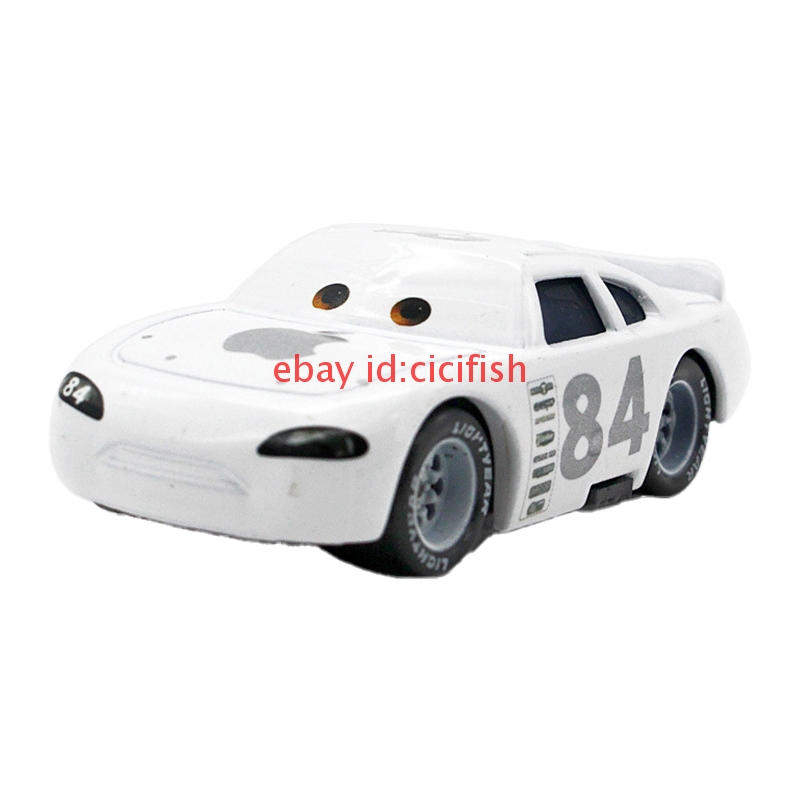 Disney Pixar Cars No.84 White Apple Car 1:55 Diecast Car Toy