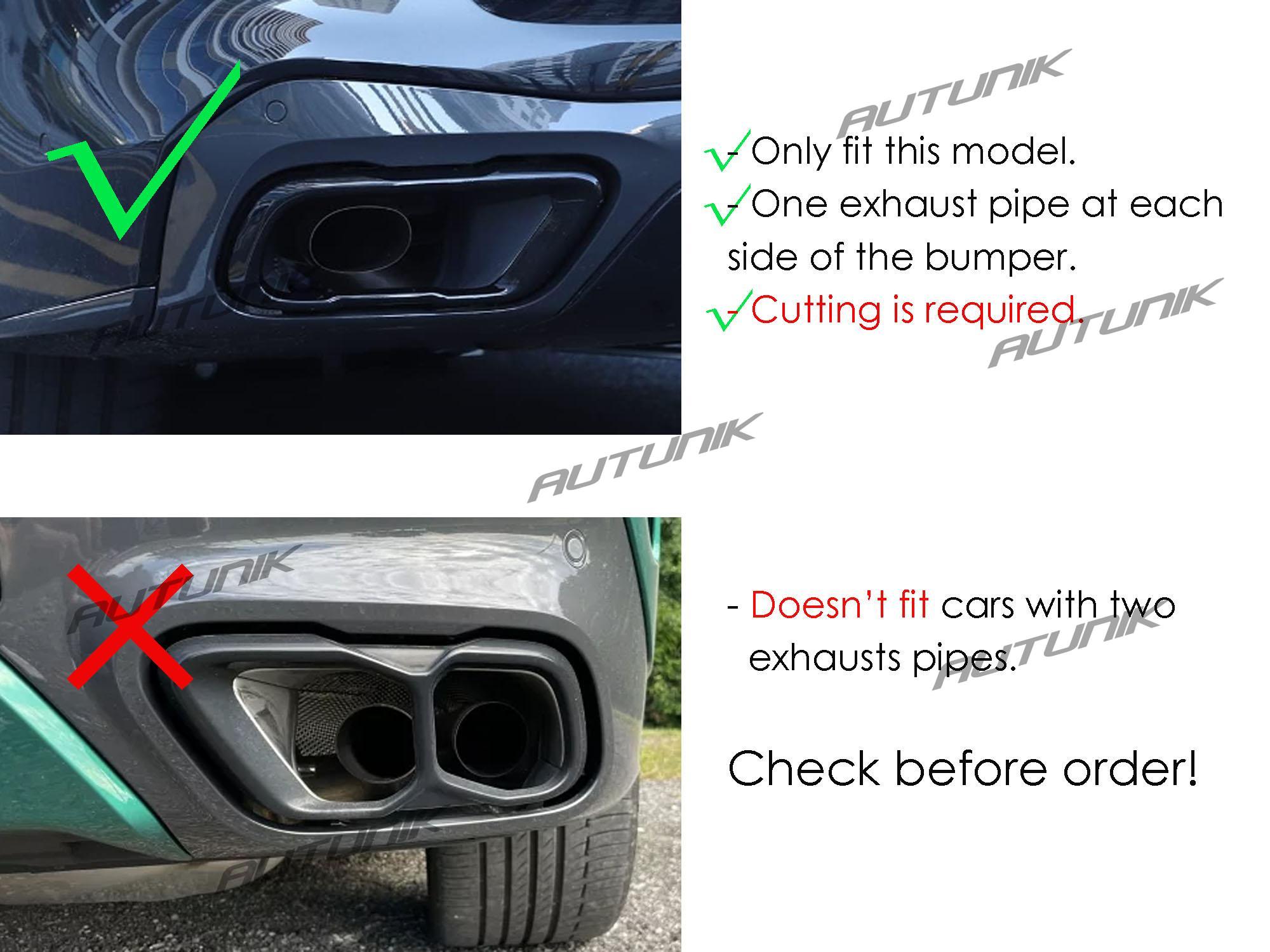 Black Exhaust Tips Muffler Pipes for BMW X5 G05 X6 G06 X7 G07 40i