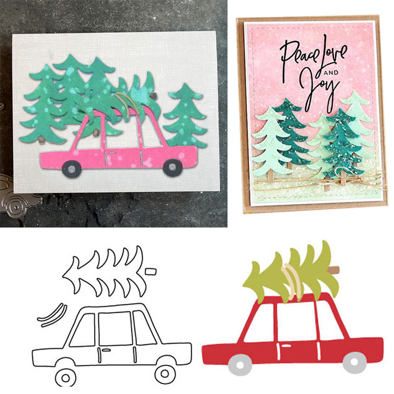 Car Cutting Dies Stencil For DIY Scrapbooking Album Paper Card Embossing Crafts