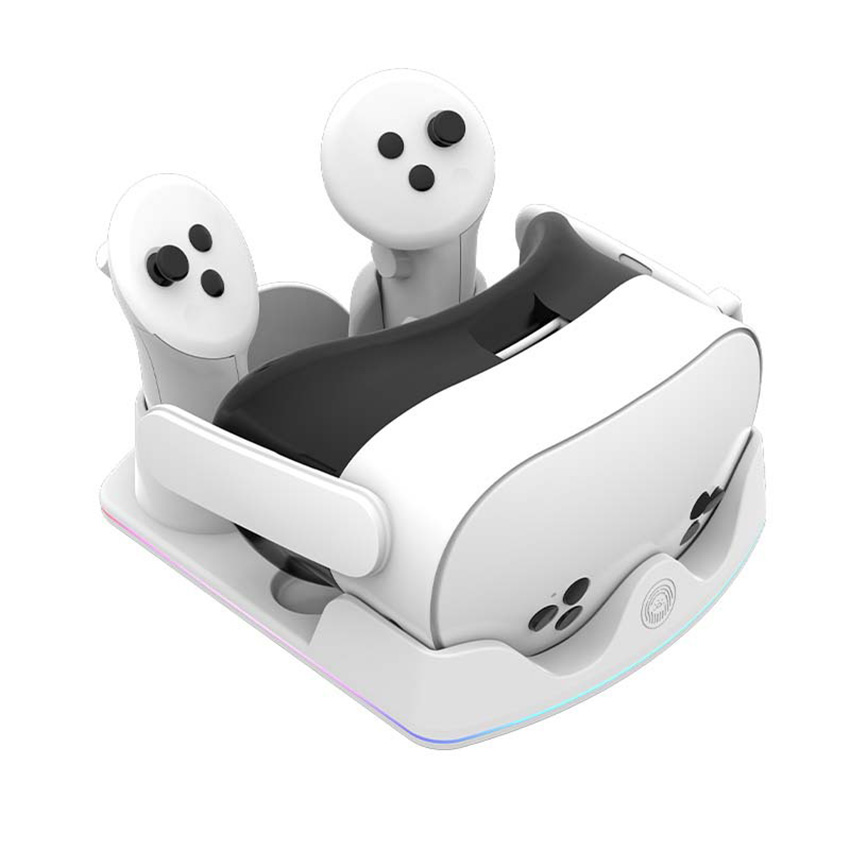 Amvr Vr Stand VR Charging Station For Oculus/Meta Quest 2,LED