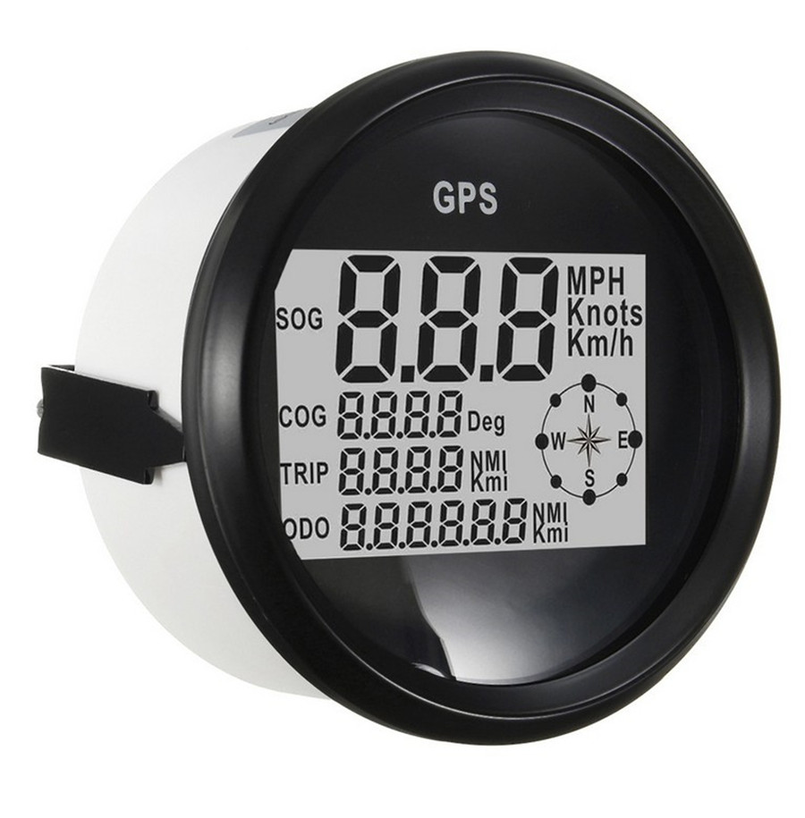 85mm Universal Car Mph Sog Cog Odo Trip Meter Gps Lcd