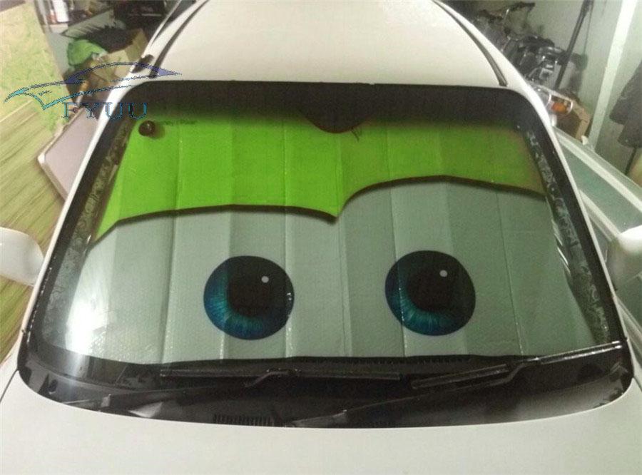 Sun Visor Cartoon Foils Eye Pixar Heated Windshield Sunshade Windscreen