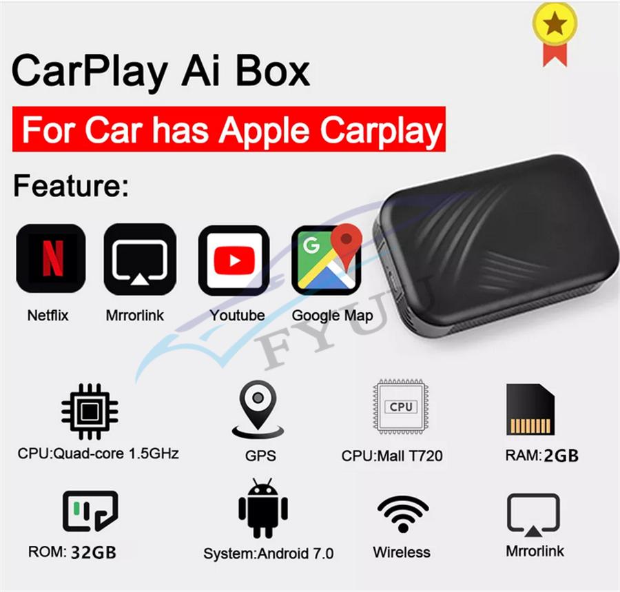 Quad-Core 2+32G Android 7.0 For Carplay Ai Box Car