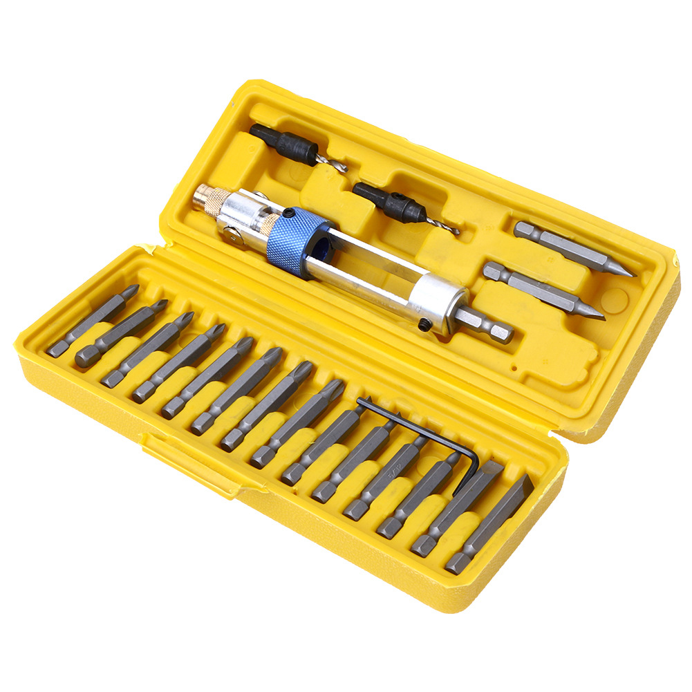20x Drill Drive Bit Set Drill Driver Accessory with Hard Case Craftsman Worker