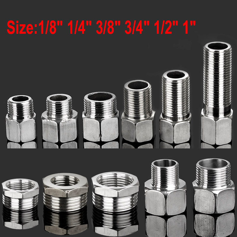 BSP Tube Barb Connector Thread Female to Male Stainless 1/4" 3/8" 3/4" 1/2" 1" BSP Tube Barb Connector Thread Female to Male Stainless 1/4" 3/8" 3/4" 1/2" 1"