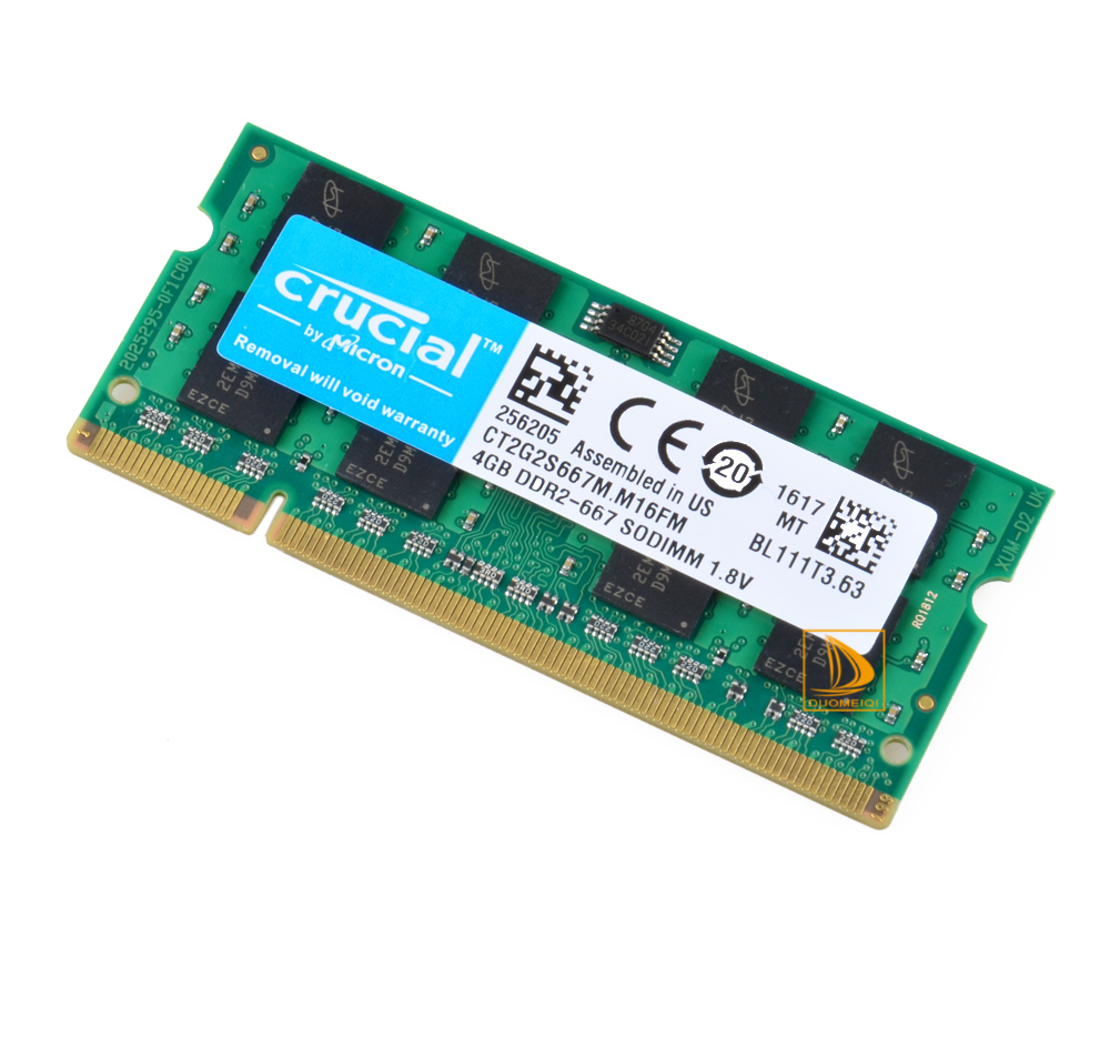 Crucial 4GB 2Rx8 PC2-5300S DDR2 667Mhz 200Pin RAM Memory Laptop 1.8V SO ...