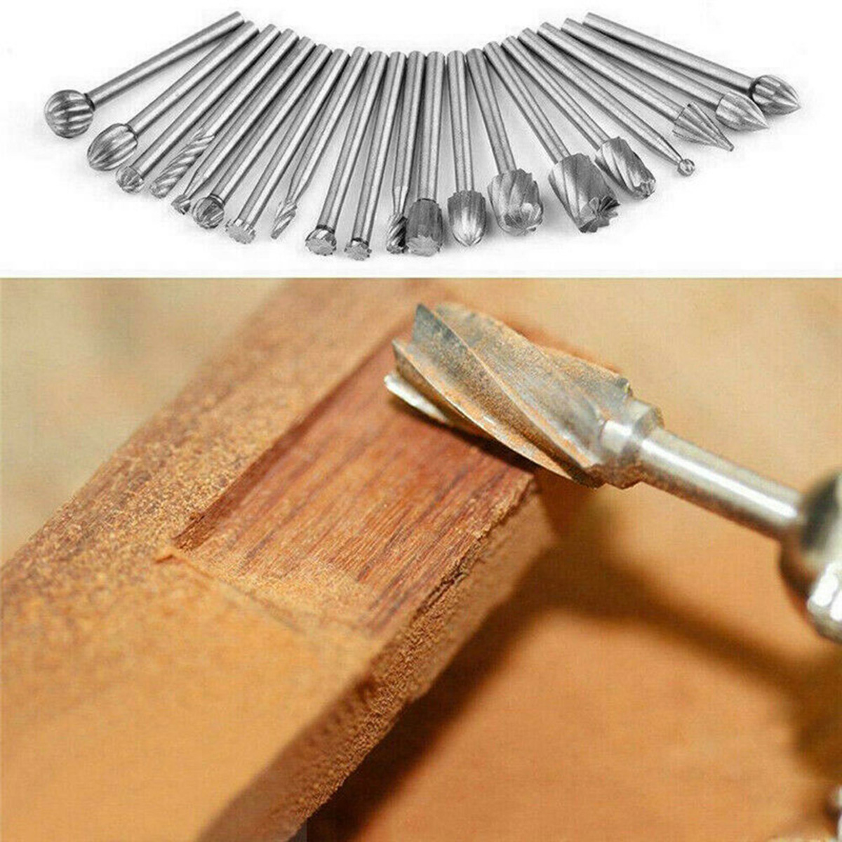 Promotion! 20 Pcs Carbide Double Cut For Dremel Carving Bits With 1/8 Inch  Shank And 1/4 Inch Head Length Tungsten Carbide Rotar - AliExpress