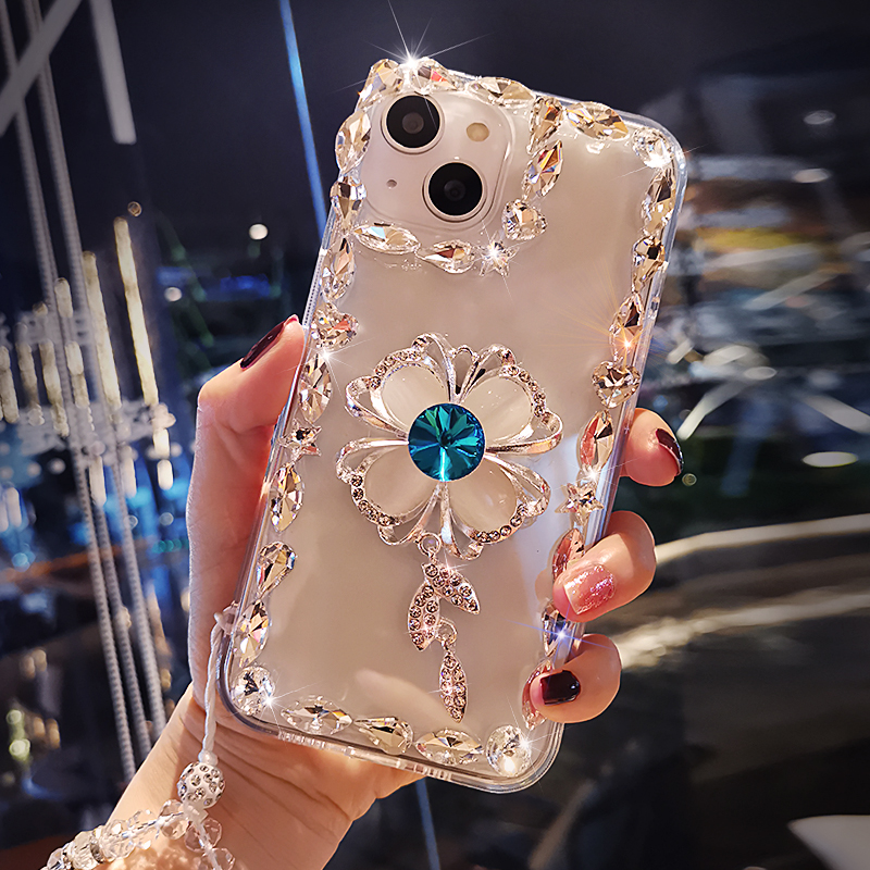 For iPhone 13 Pro Max 14 12 11 XS XR Cute Crystal Diamond