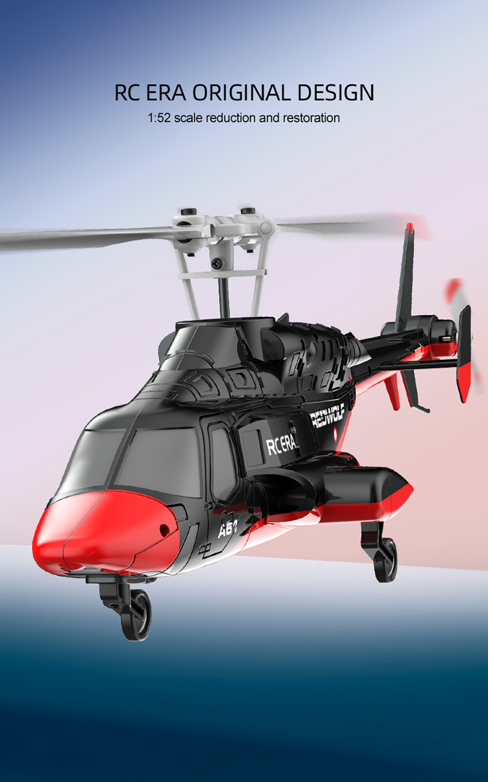 RC ERA A61 Airwolf Helicopter 4CH Optical Flow Positioning 6-axis