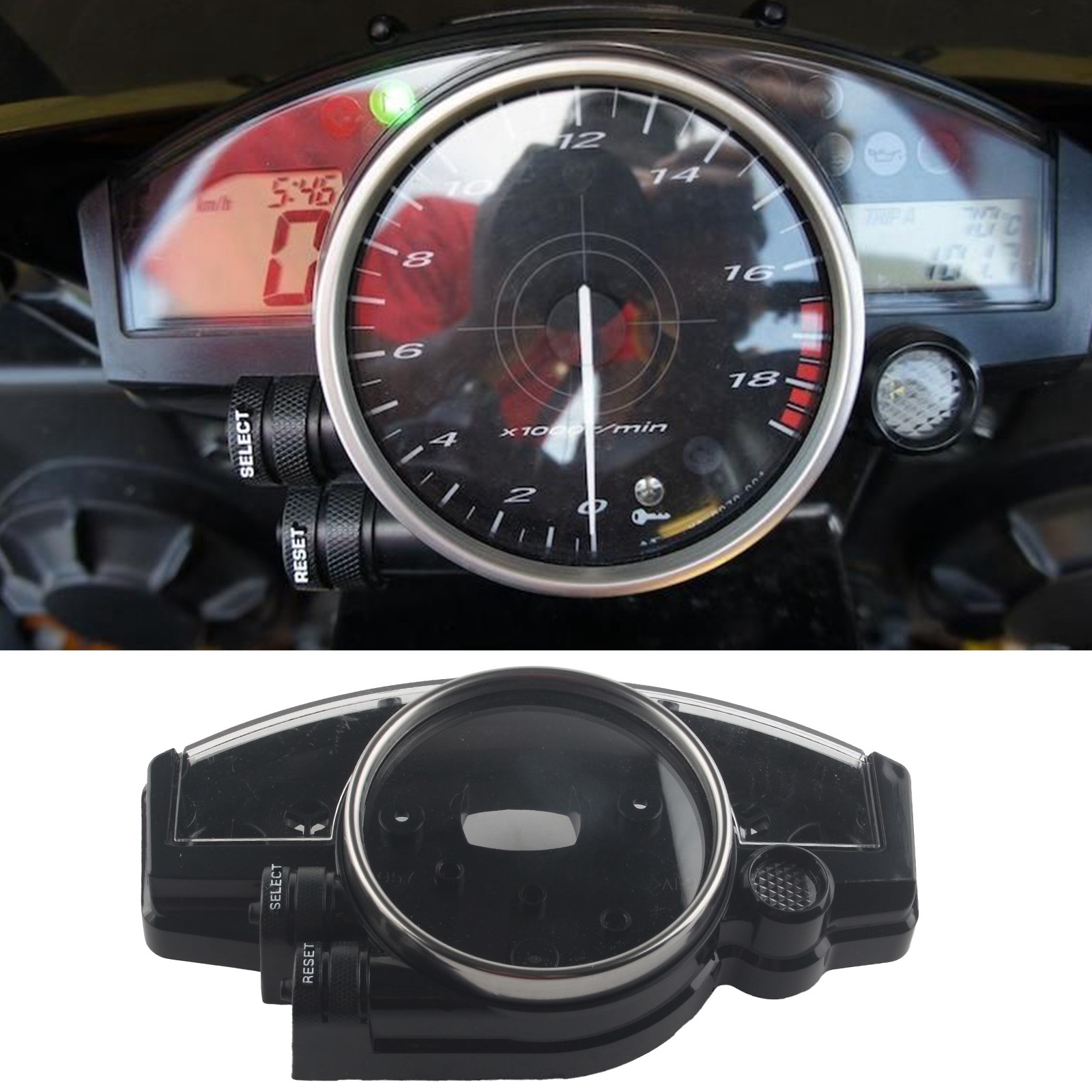 Speedometer Gauge Tachometer Case Cover for Yamaha YZF R6 06-12