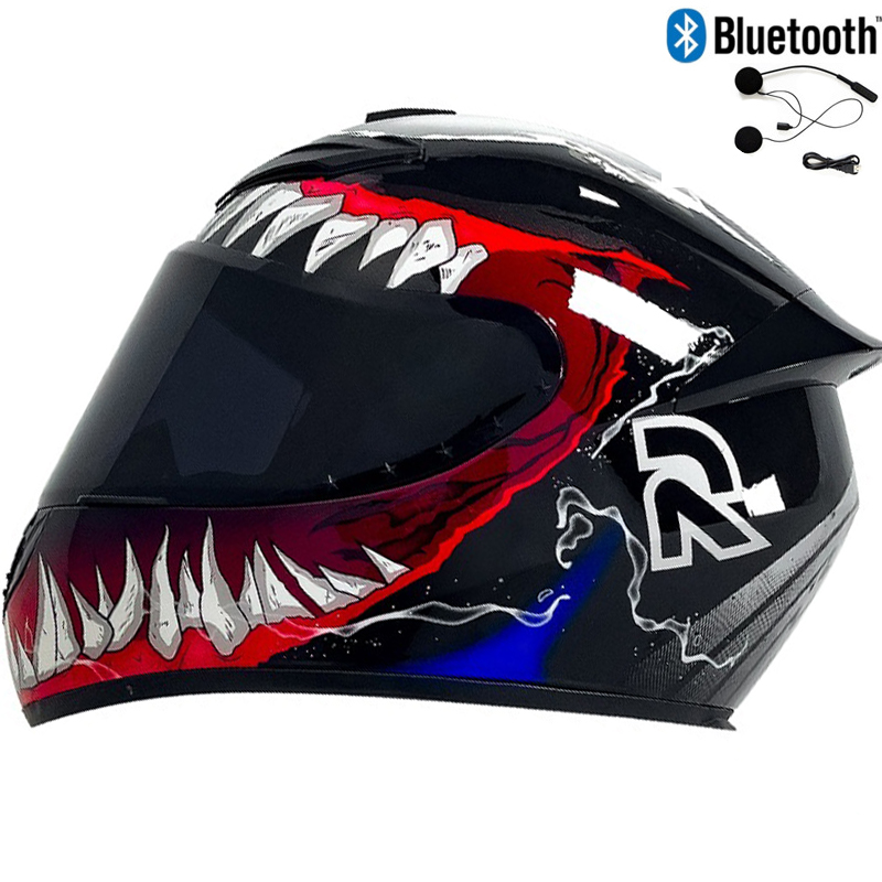 DOT Motorcycle Helmets Bluetooth ATV Motorcross Crash Cruiser Full