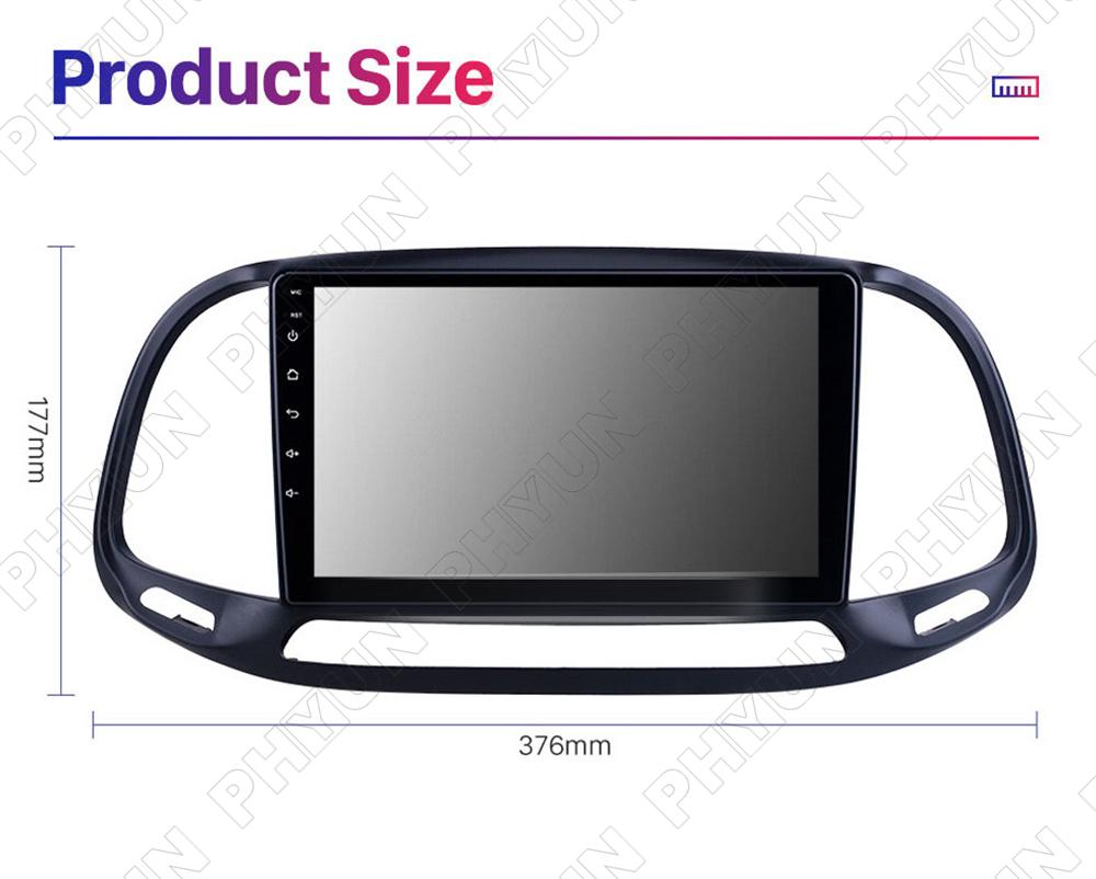 2.5D Screen 9 Android 10.0 Car Radio Stereo GPS 1G+16G For Fiat Doblo  2015-2019