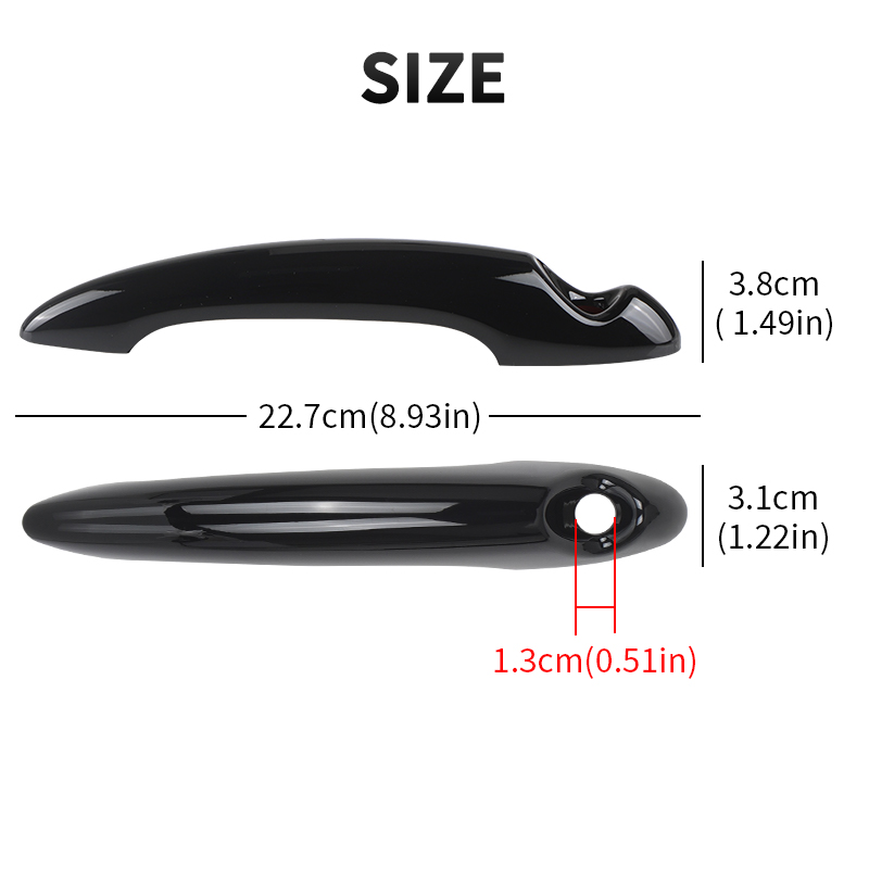 Coperture Maniglie Porta Mini Cooper S – Nero Lucido (R50, R56, Clubman) - 4