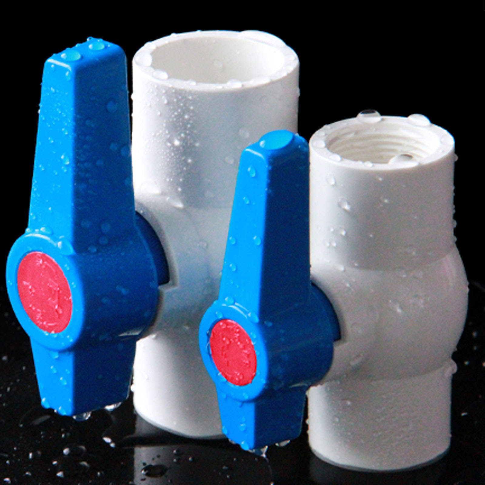 PVC Water Supply Pipe Fittings Female Threaded Ball Valve Connectors ID