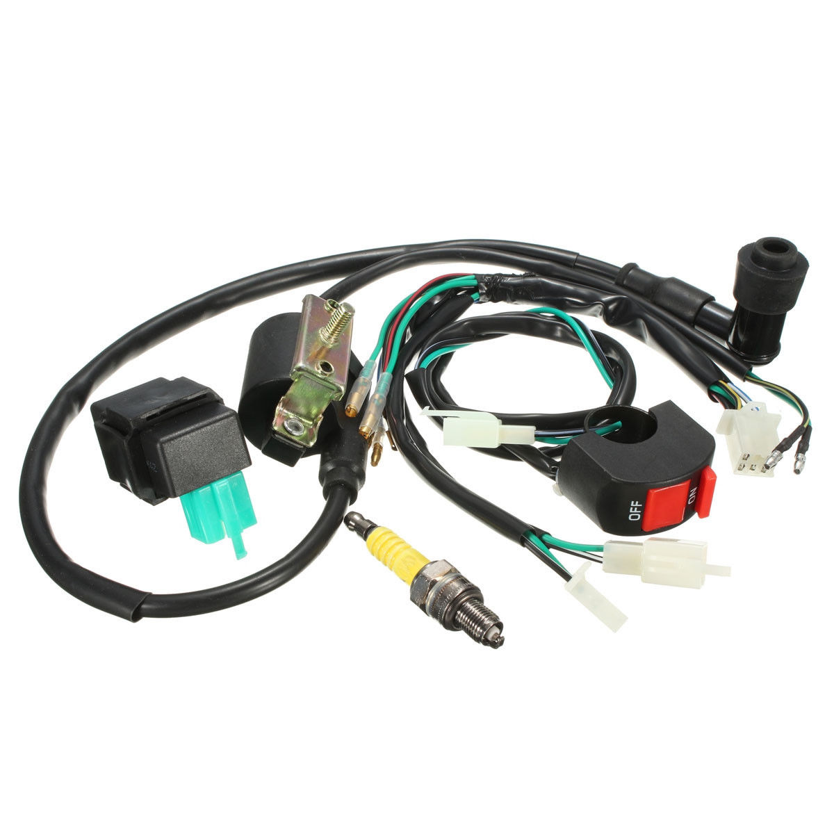 Wiring Loom CDI Coil Spark Plug Kill Switch Fits Chinese 110 125 140cc Pit Bike