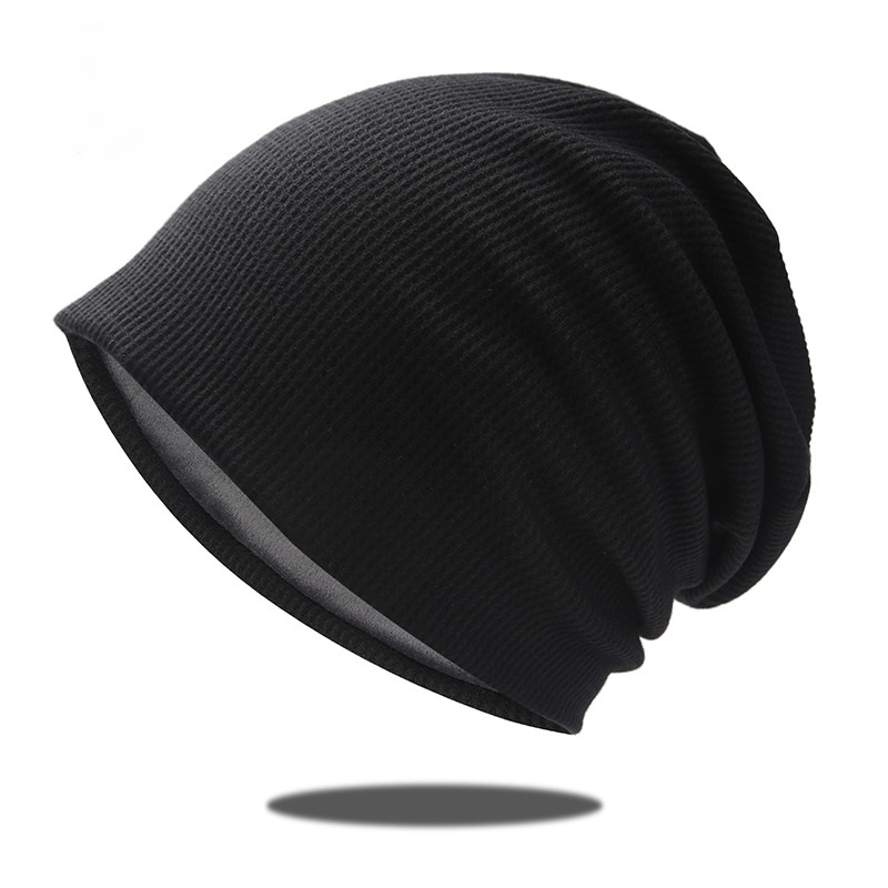 Black Men Women Baggy Cap Slouch Oversize Hat Ski Beanie Winter