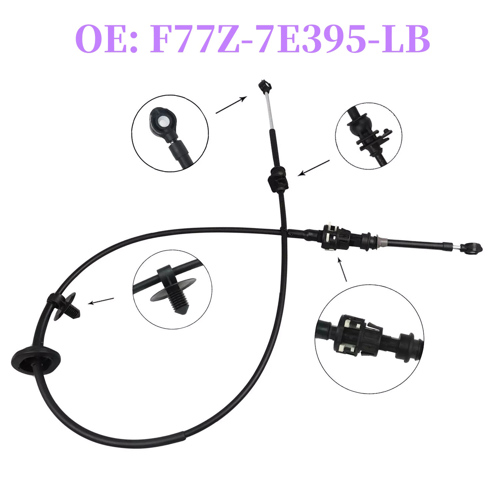 F77Z7E395LB Automatic Transmission Shift Selector Cable For Ford
