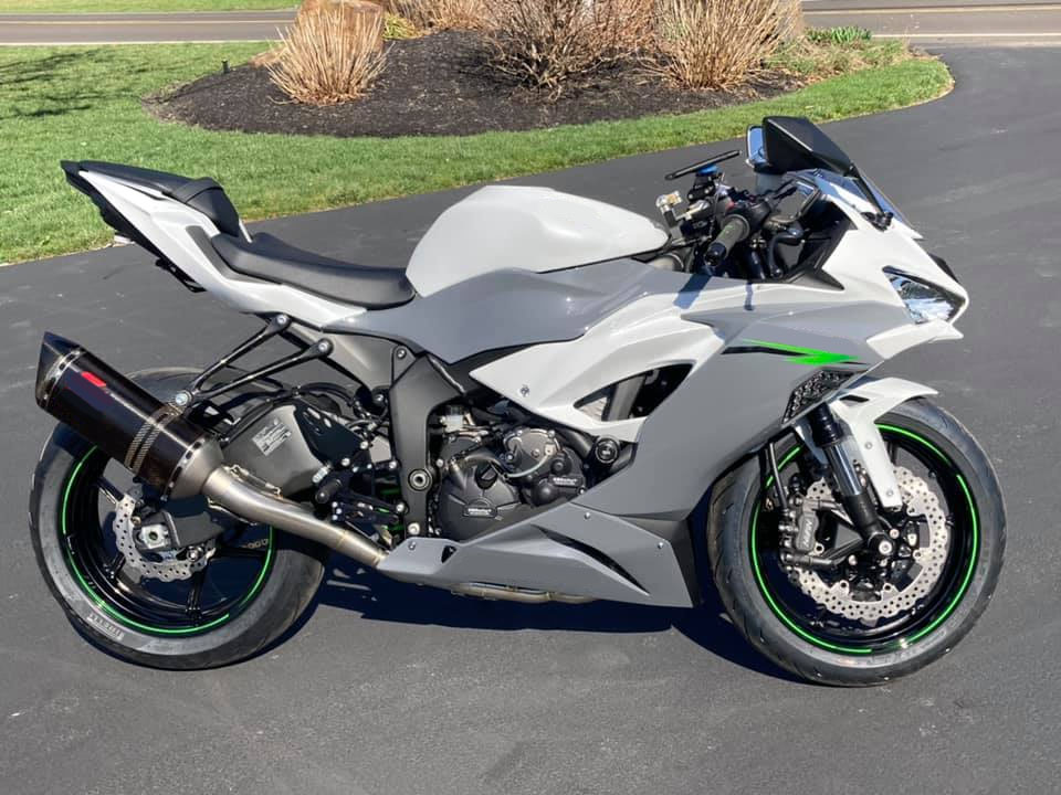 白k2021 Fit for Kawasaki 2019 2020 2021 2022 2023 Ninja ZX6R Grey