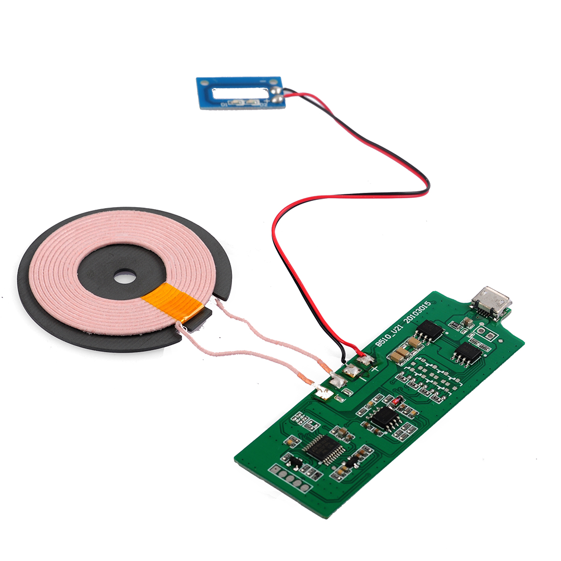 Qi Wireless Charger PCBA Circuit Board With Coil Charging Pad for DIY ...