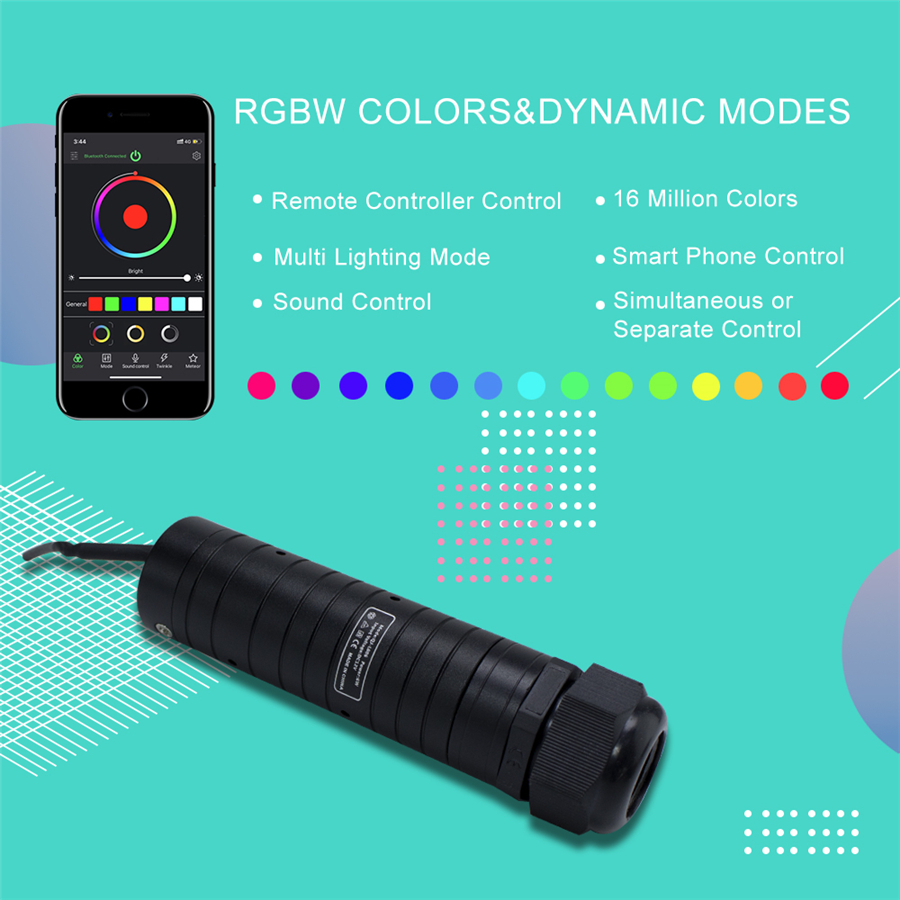 thumbnail interactive-video image 1 of 300Pcs 12V RGB LED Fiber Optic Star Light Kit For Car Roof - RF & App Control, 6W 1 of 6