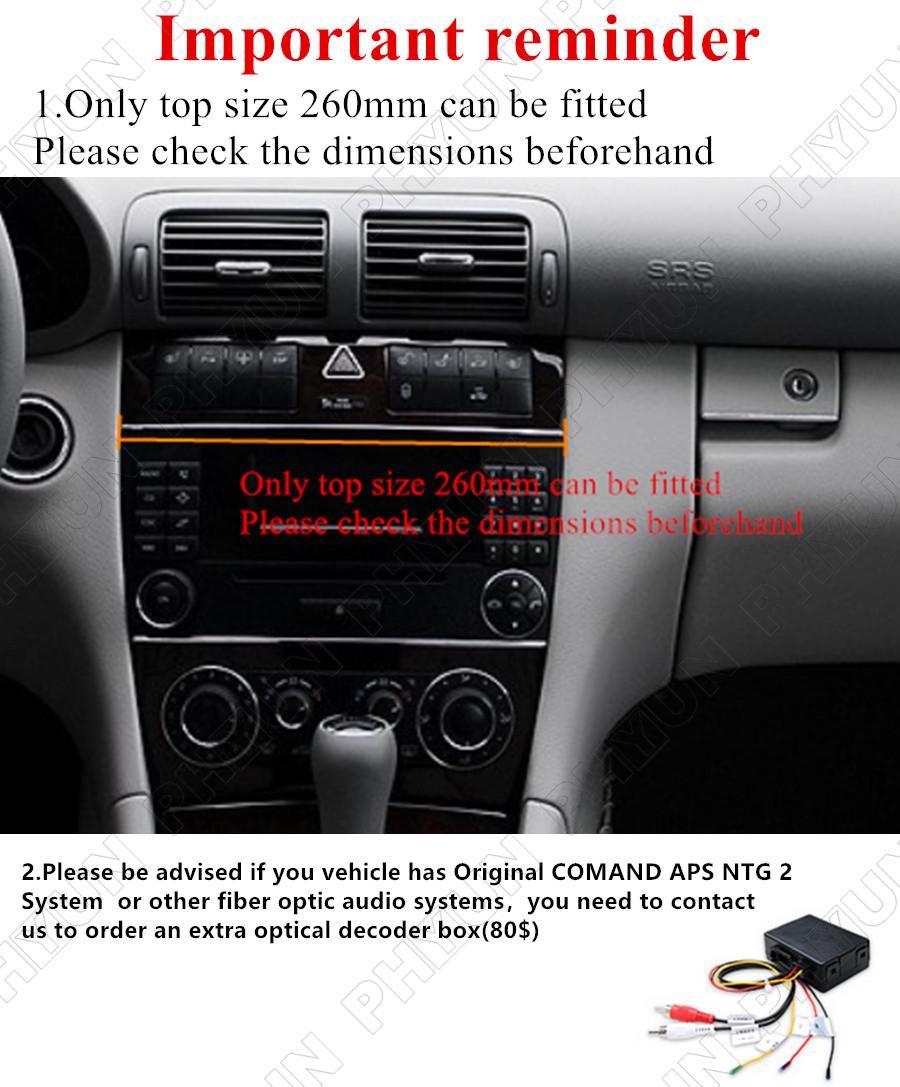 Car Stereo Radio For Mercedes-Benz C CLK CLC G-Class W203