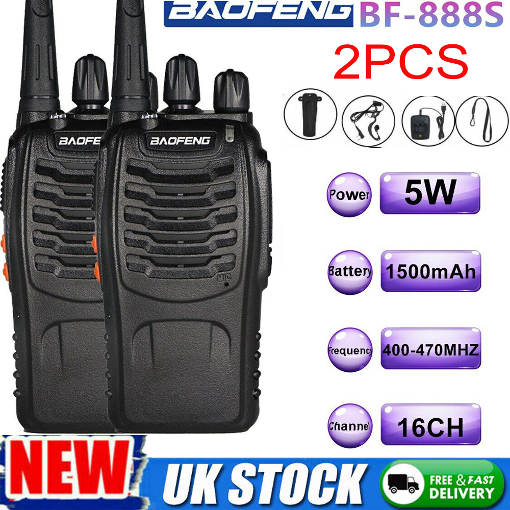 Baofeng Walkie Talkie BF-888S UHF 400-470 MHz 2-Way Radio 16CH - TradeWest
