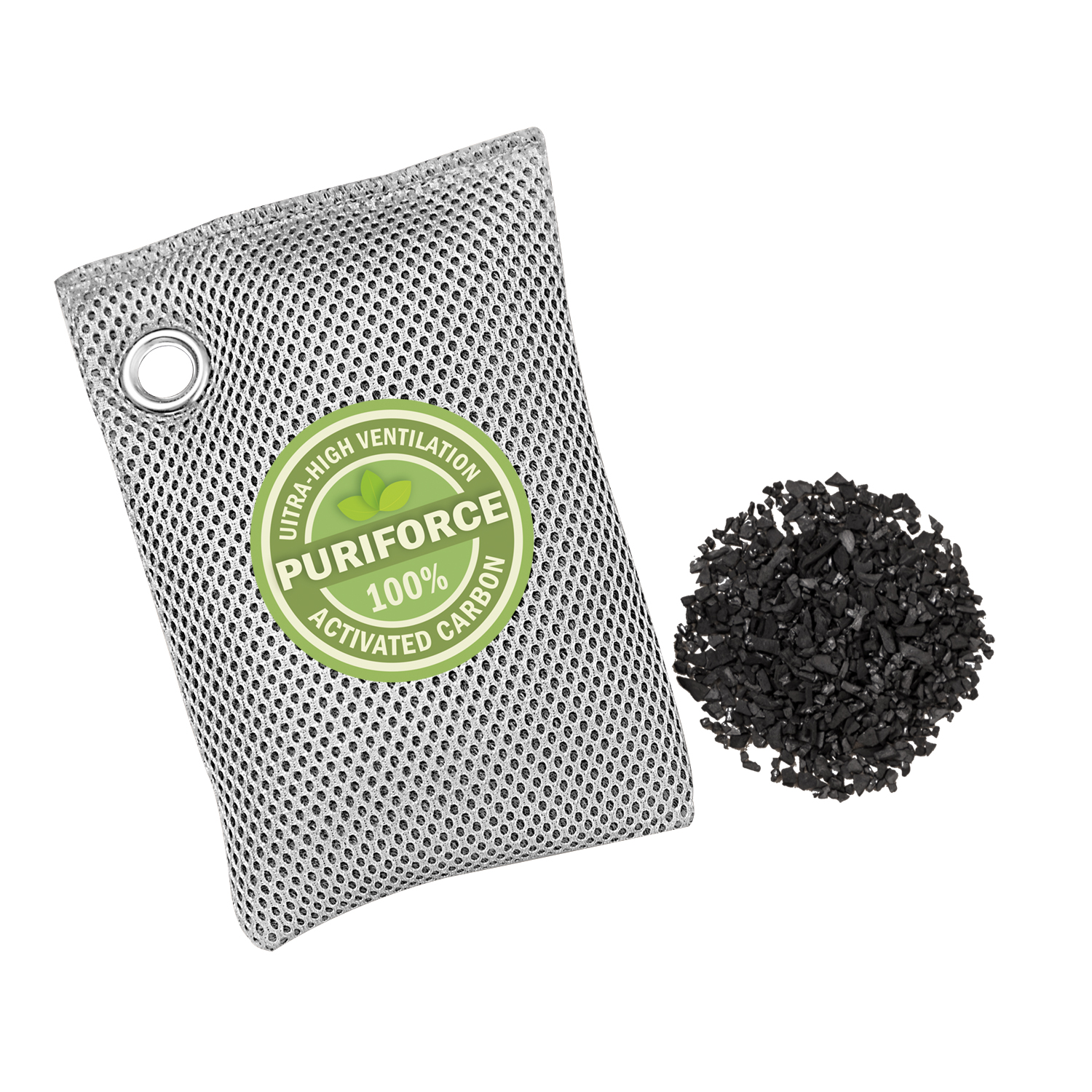 4 Pack Coconut Puriforce Air Purifying Bag 217g Activated Carbon Odor