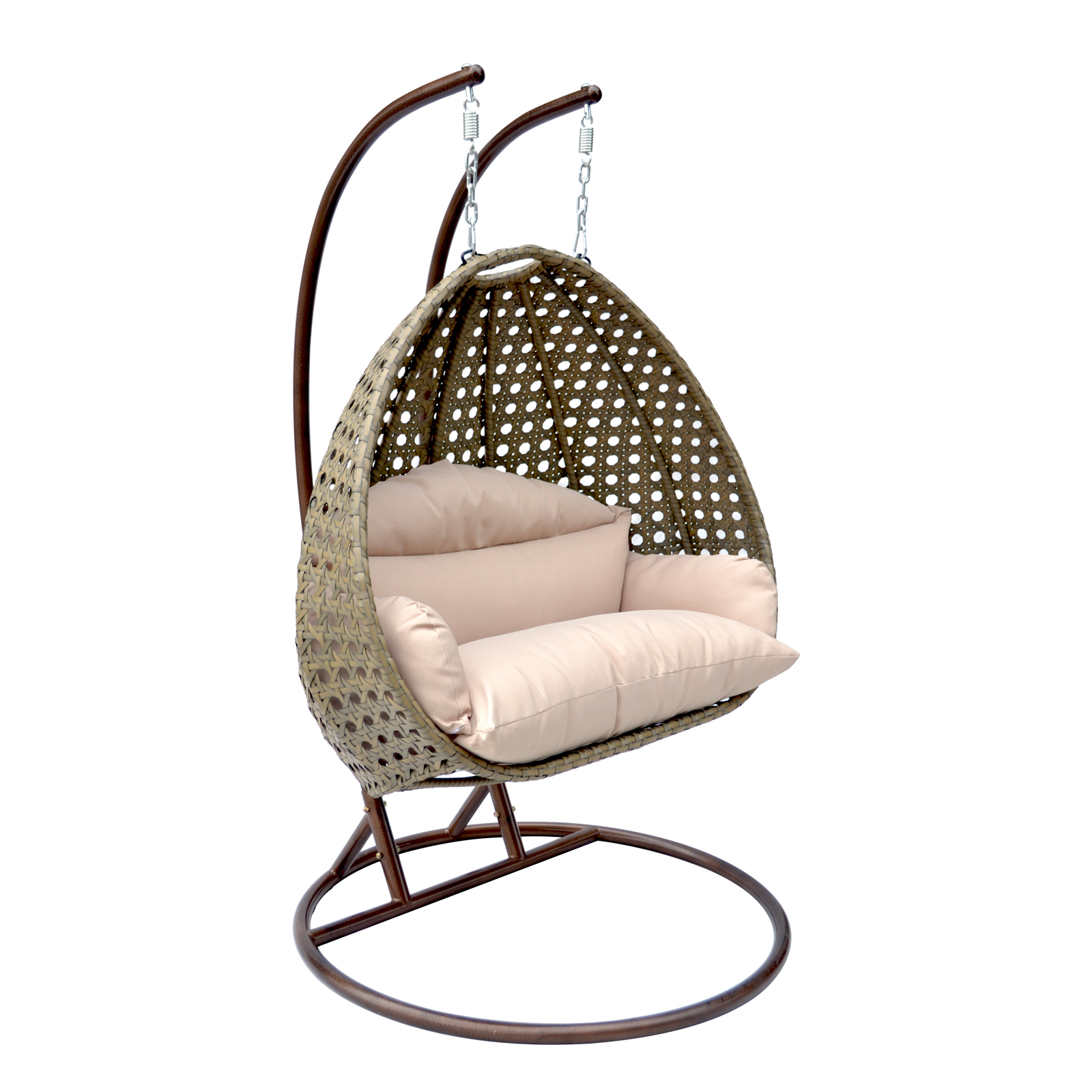 2 Person Wicker Egg Basket Swing Chair Patio Outdoor Furniture Hanging Hammock eBay