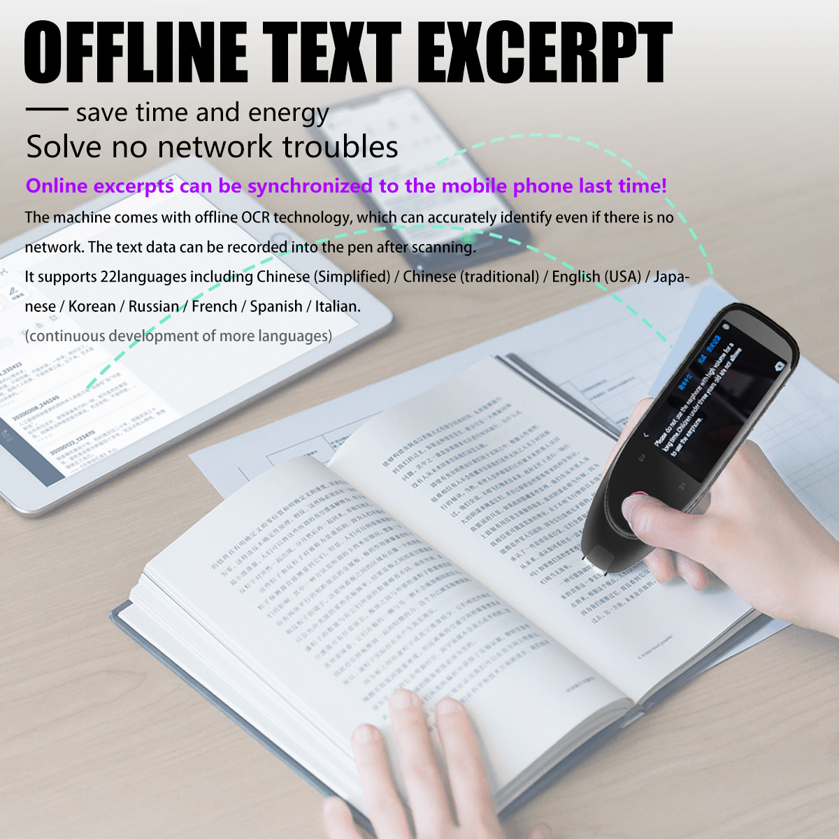 Scan Reader Pen X2/X3 Translatorand Reading Pen For Dyslexia Autism Smart Voice Scan Translator Pen 112 Languages Translation B6132894 F02c 4abb 9448 191ecf80a9f6.586a21f0a50fc481531fceca4ba6bc58 - View #12